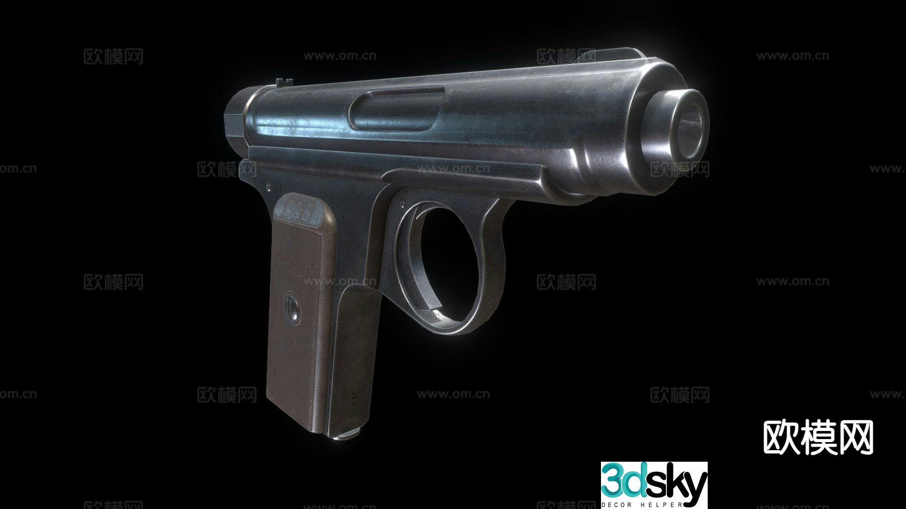 J.P.Sauer1913 self-loading pistol 3d model