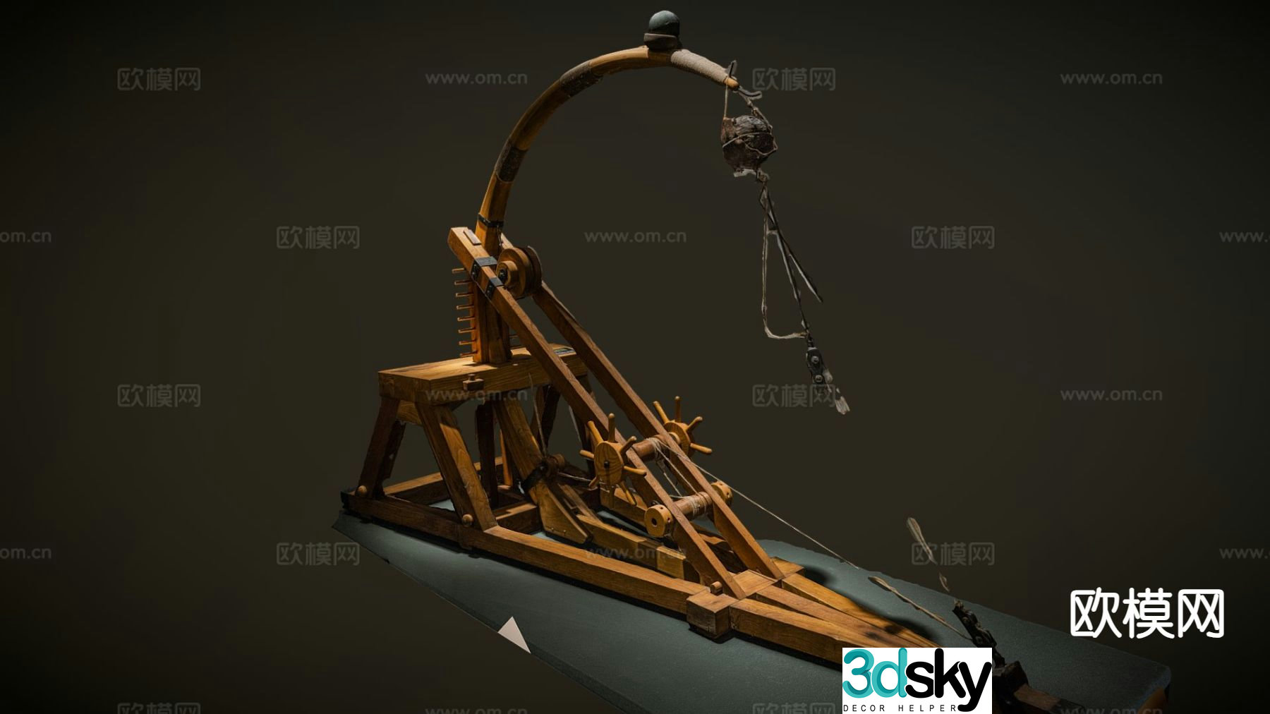 Da Vinci catapult cold weapon weapon 3d model