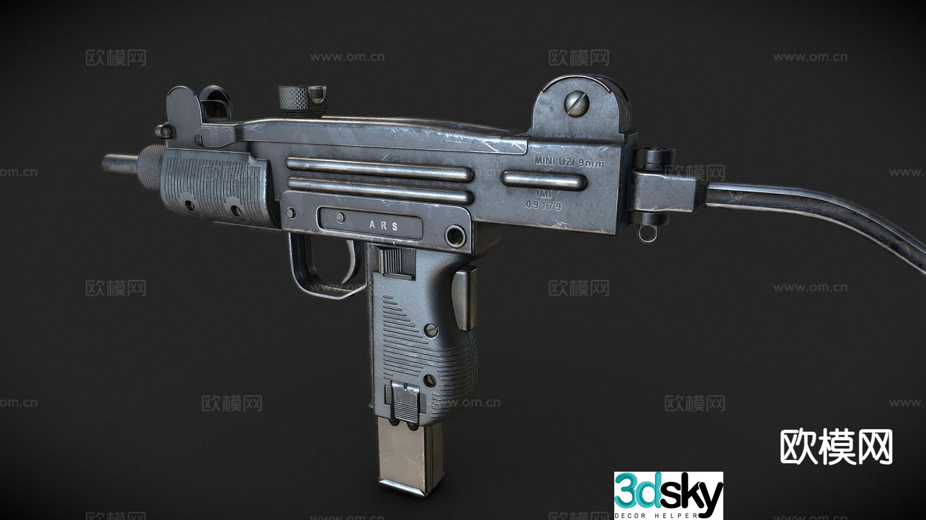 submachine gun 3d model