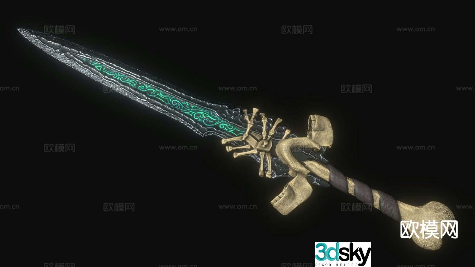 Skeleton sword 3d model