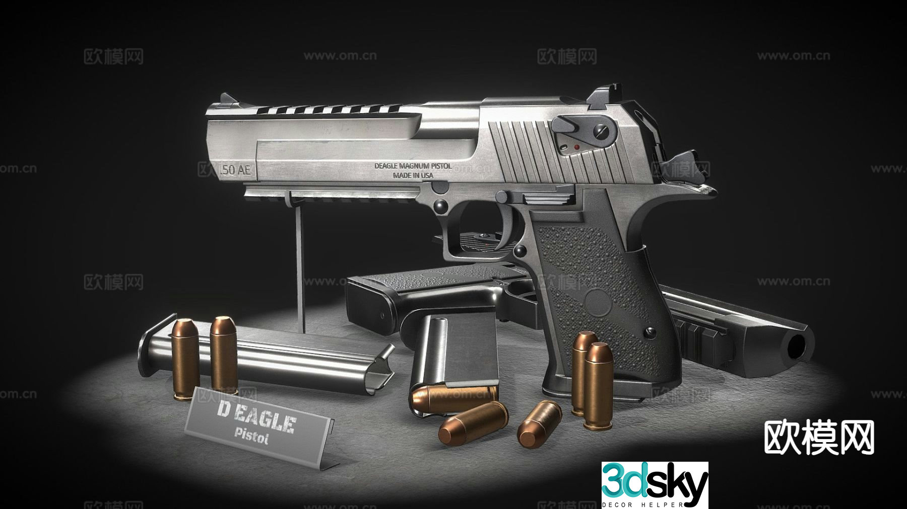 Eagle pistol 3d model
