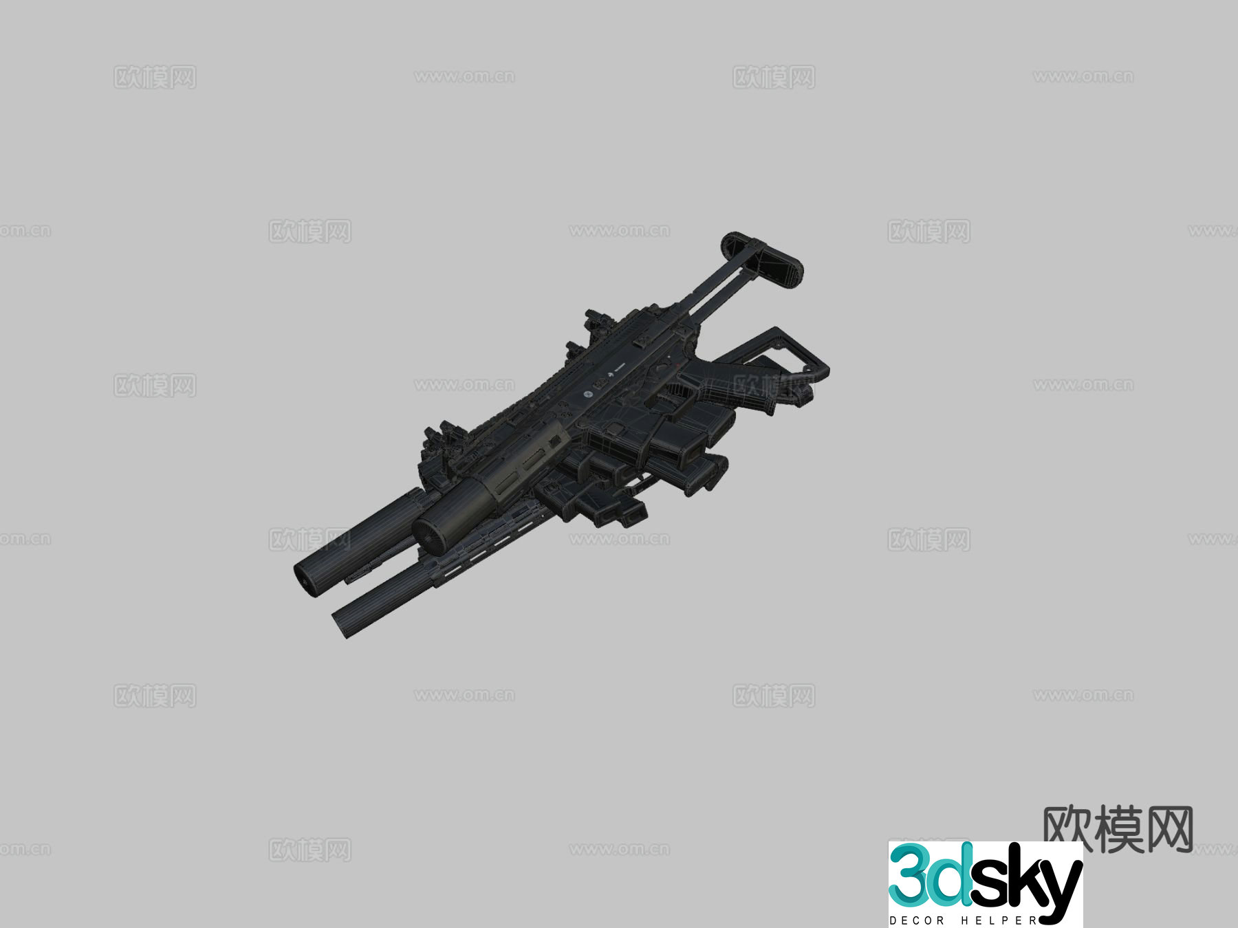 submachine gun 3d model