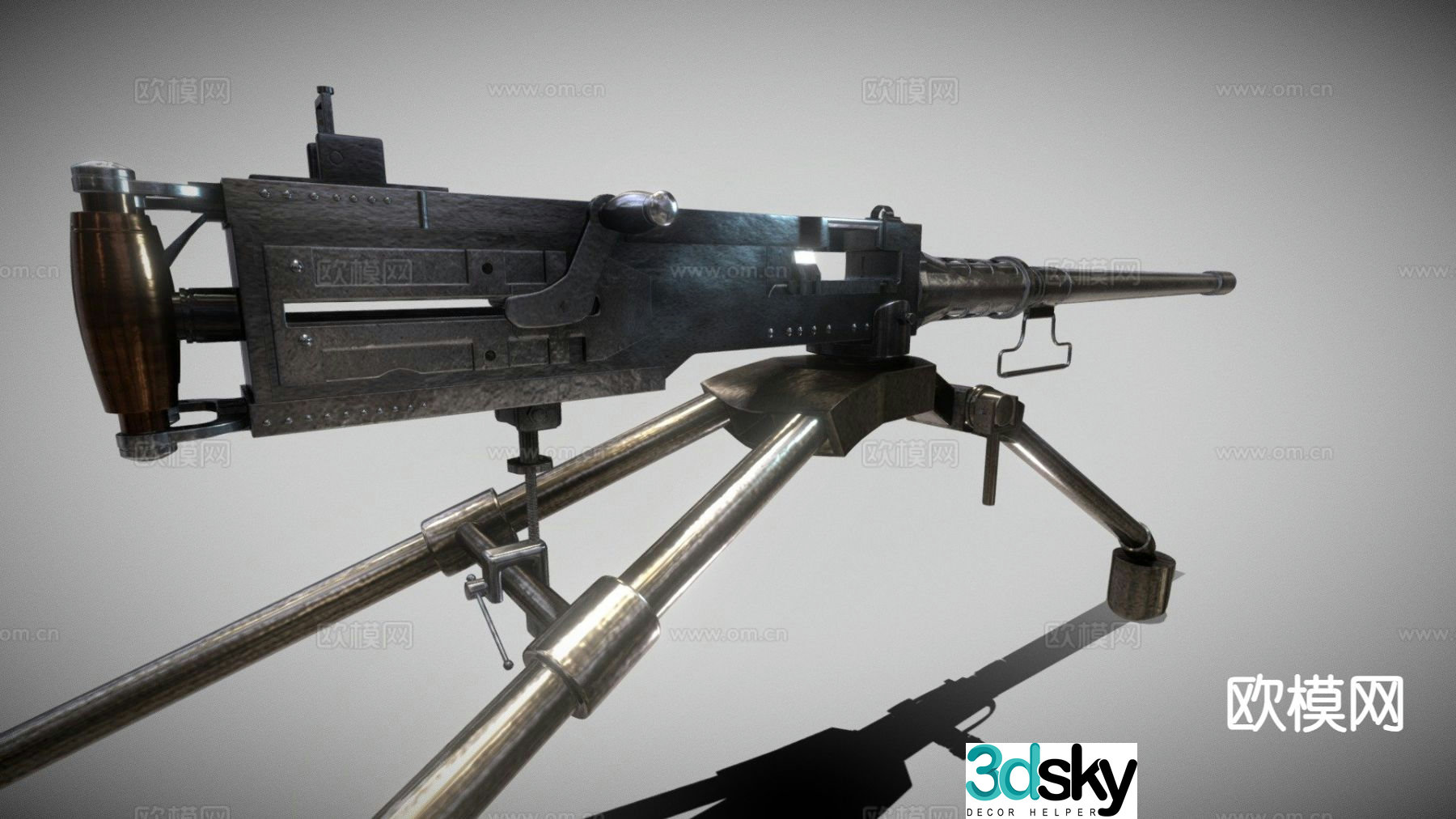 machine gun 3d model