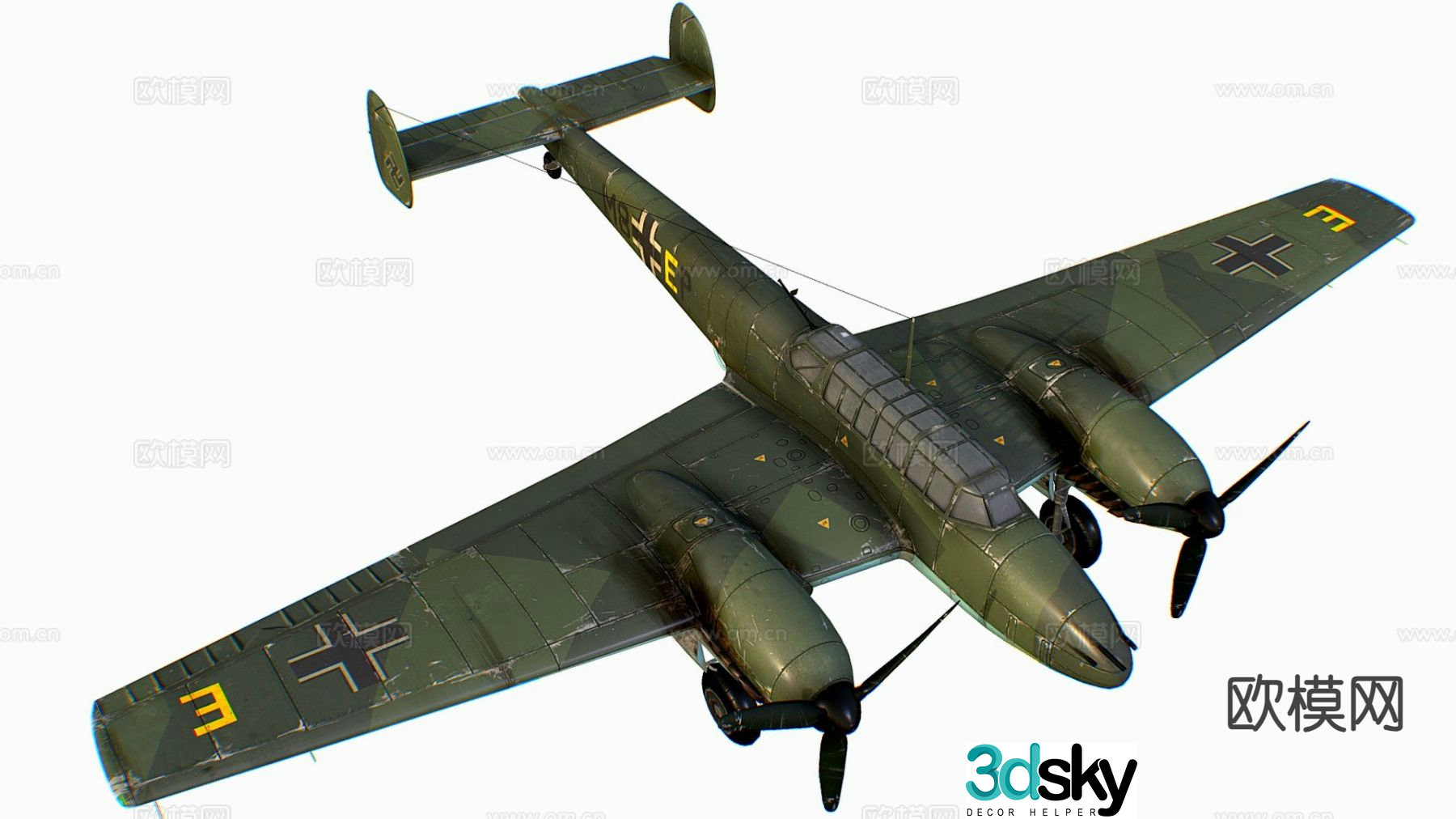 german fighter bomber 3d model
