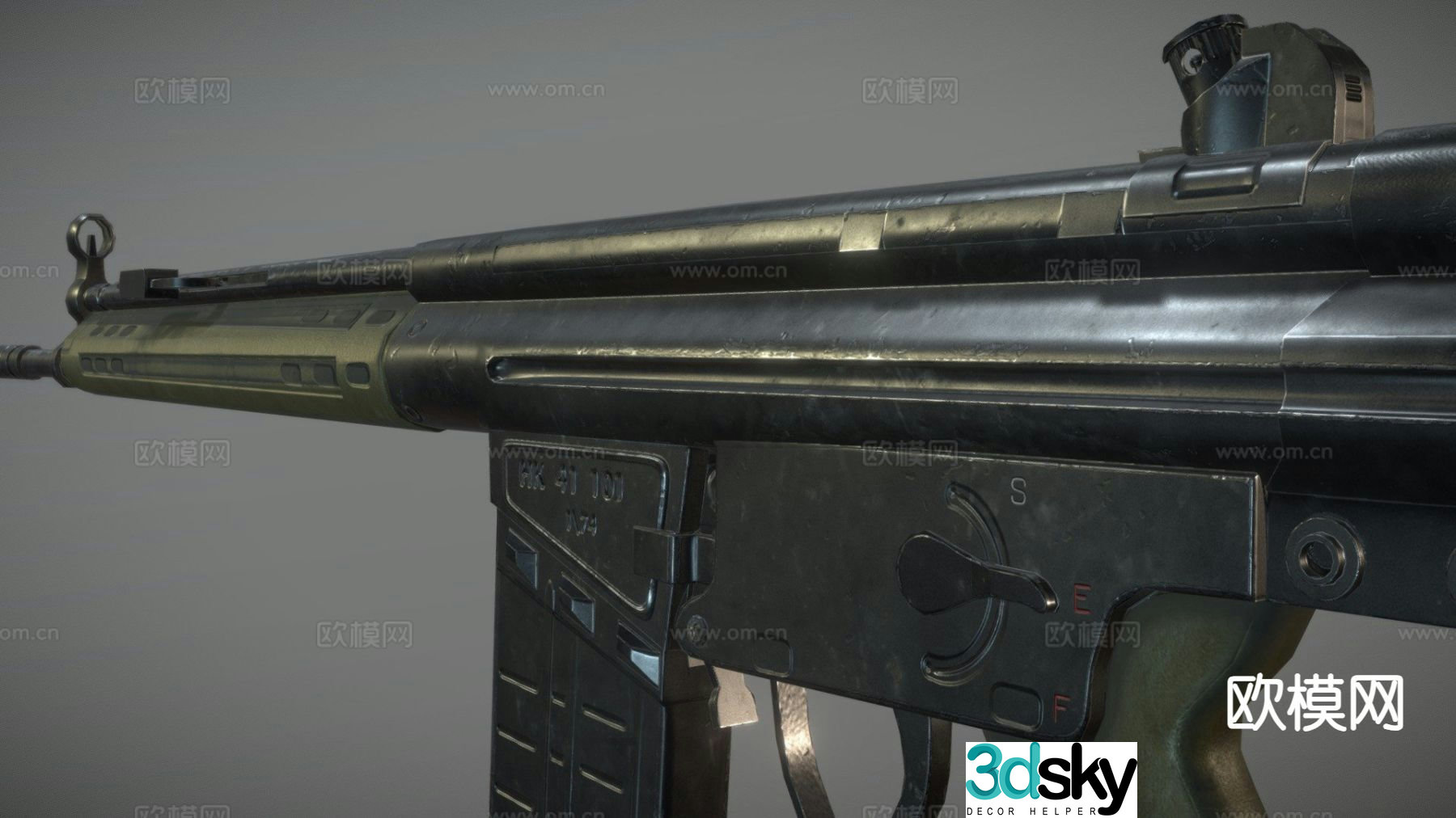 submachine gun 3d model