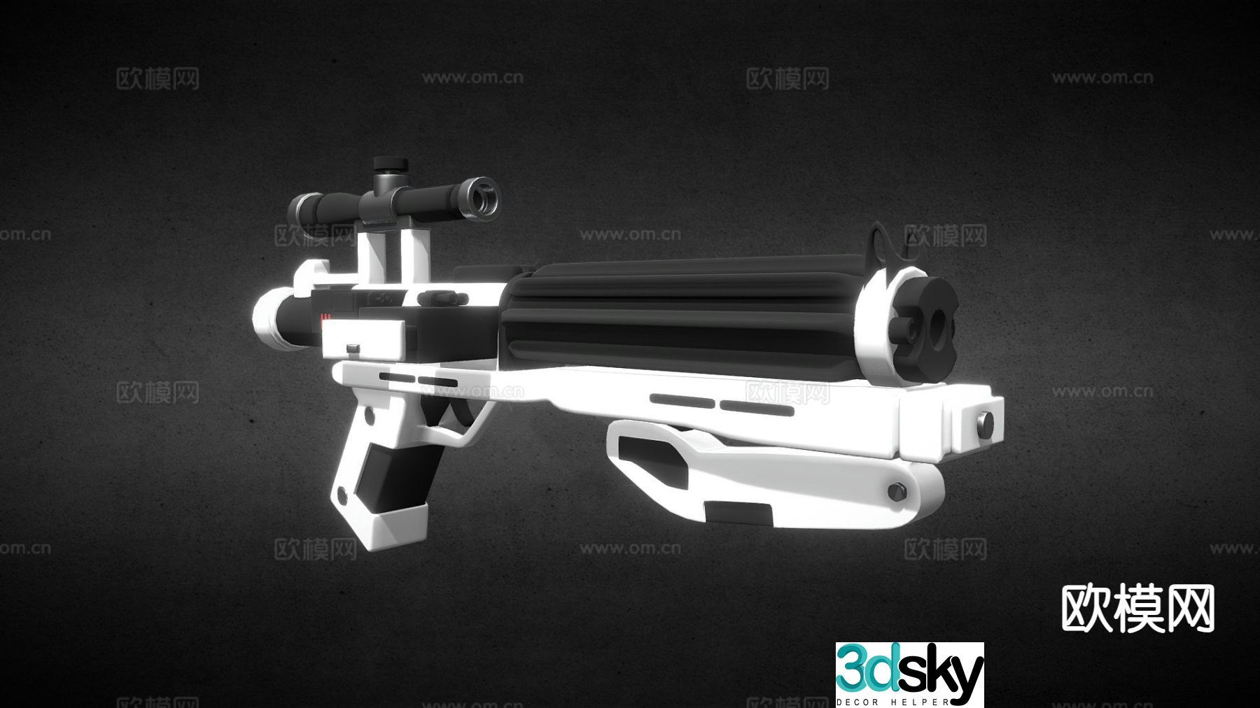 first order stormtrooper blaster 3d model