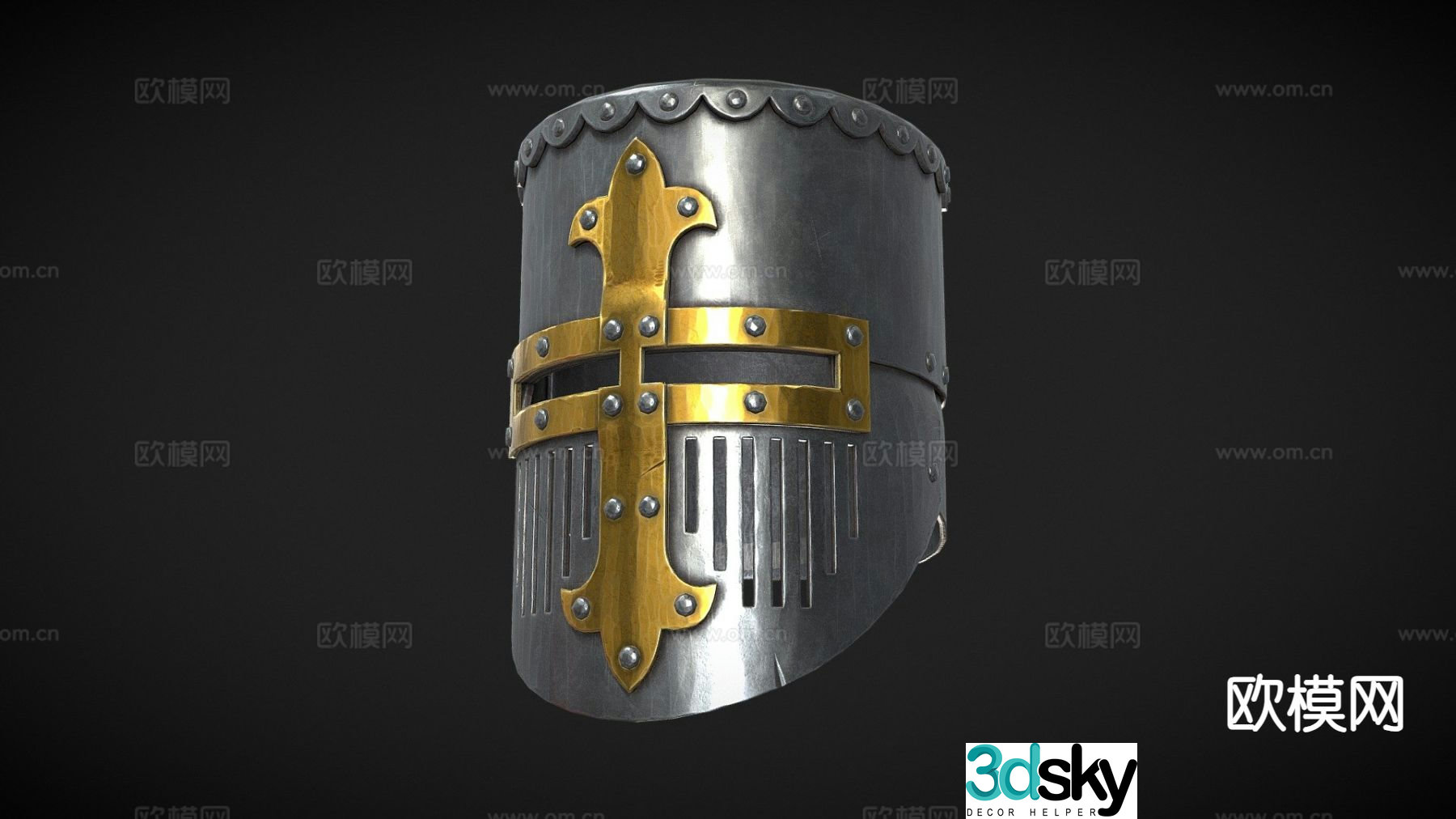 knight helmet 3d model