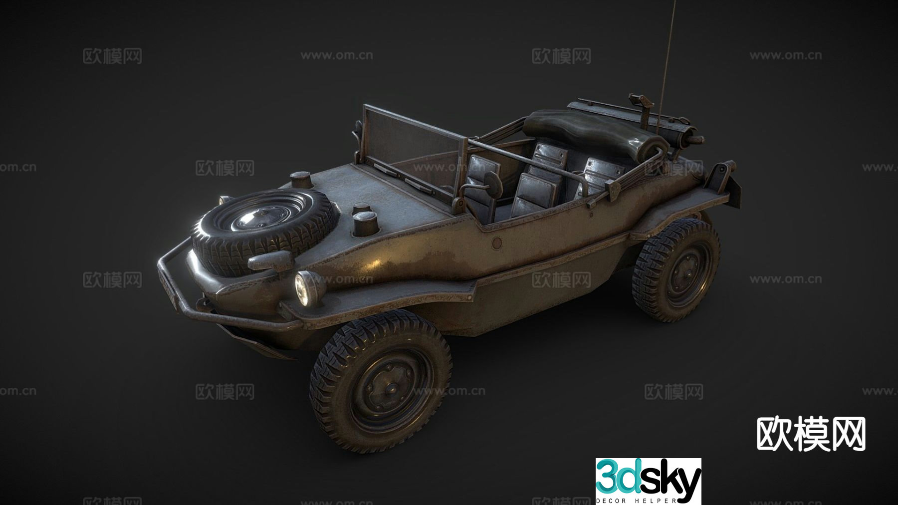 Cyberpunk car retro car 3d model