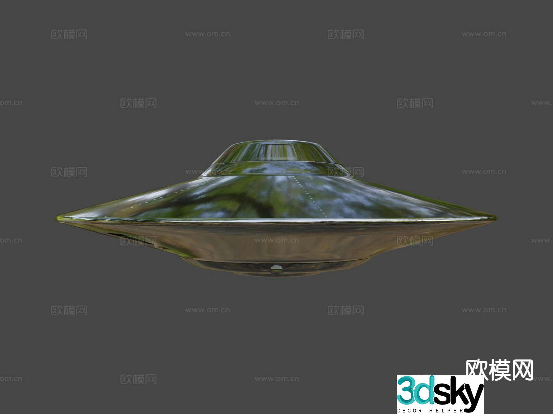 Alien spacecraft flying saucer 3d model