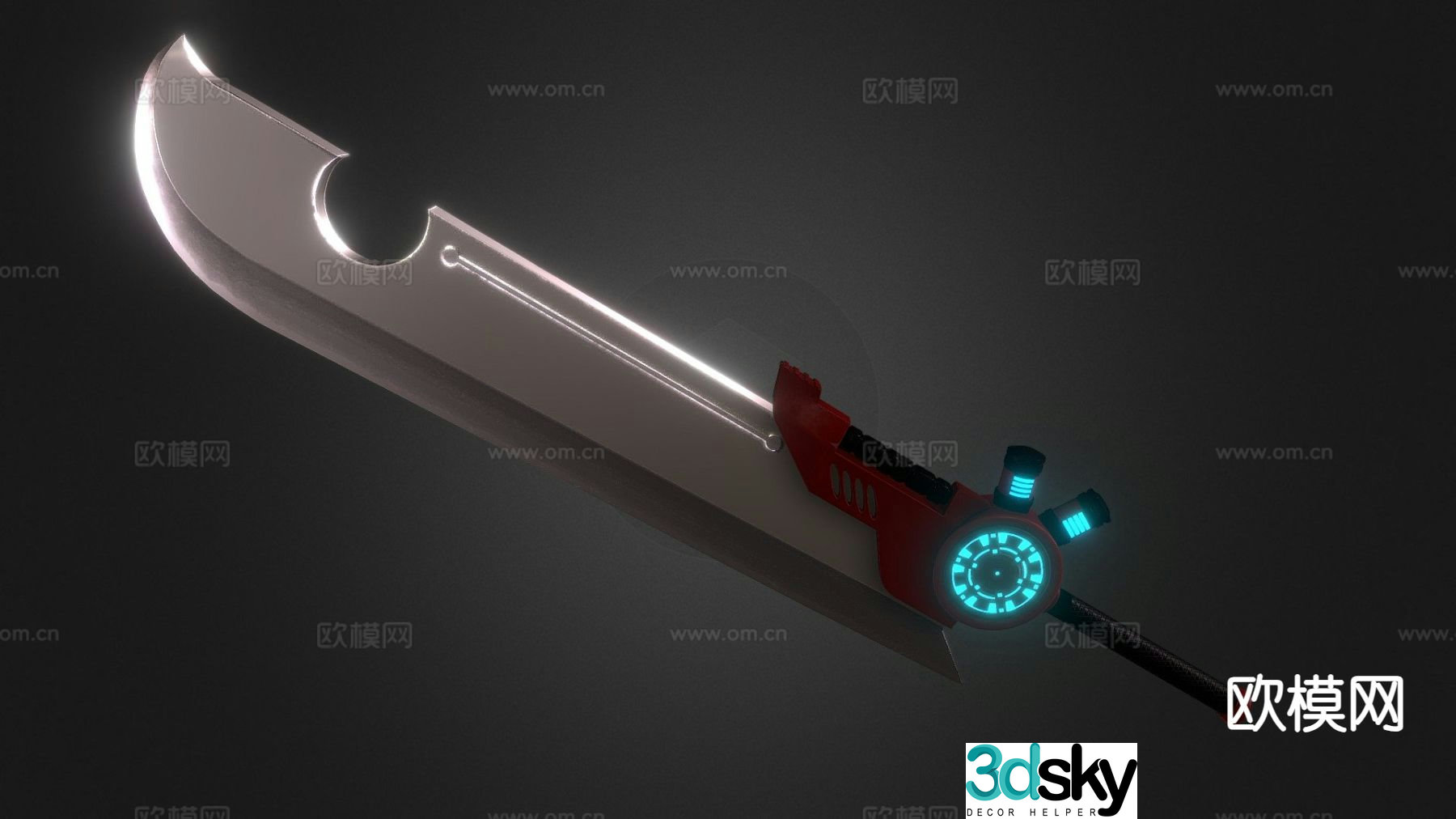 Future horse-killing sword game weapon 3d model