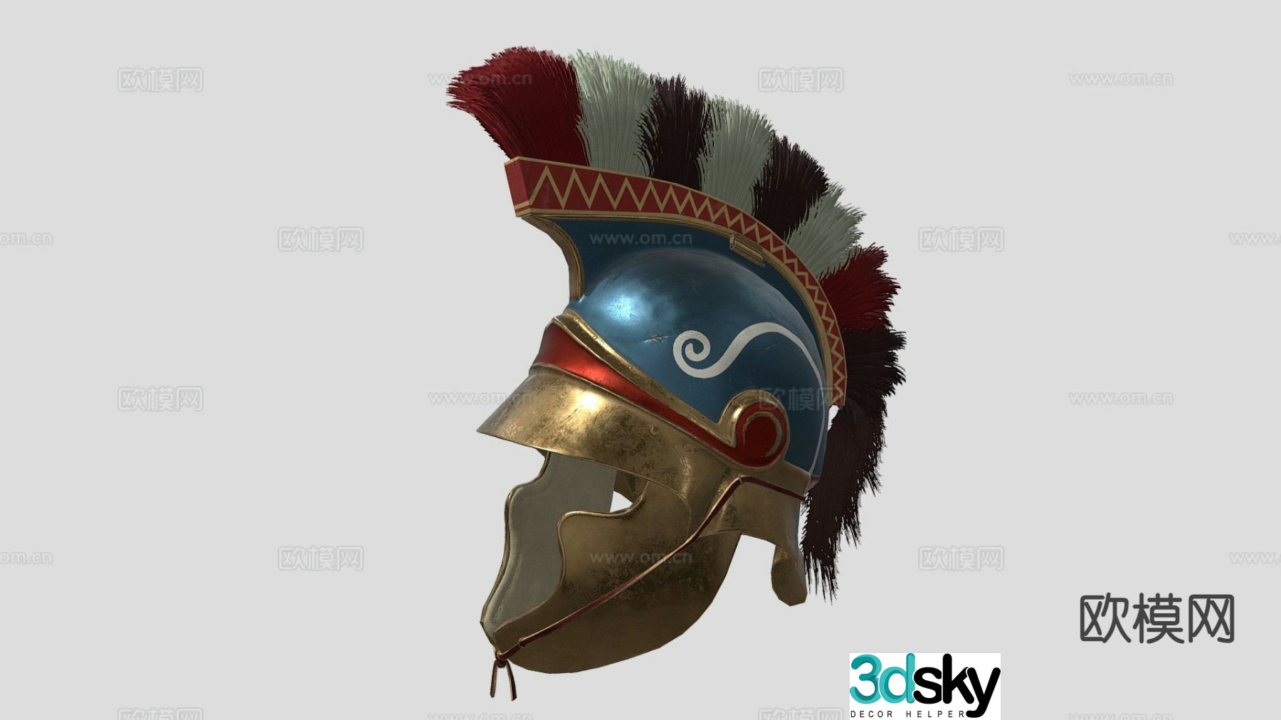 ancient helmet roman helmet 3d model