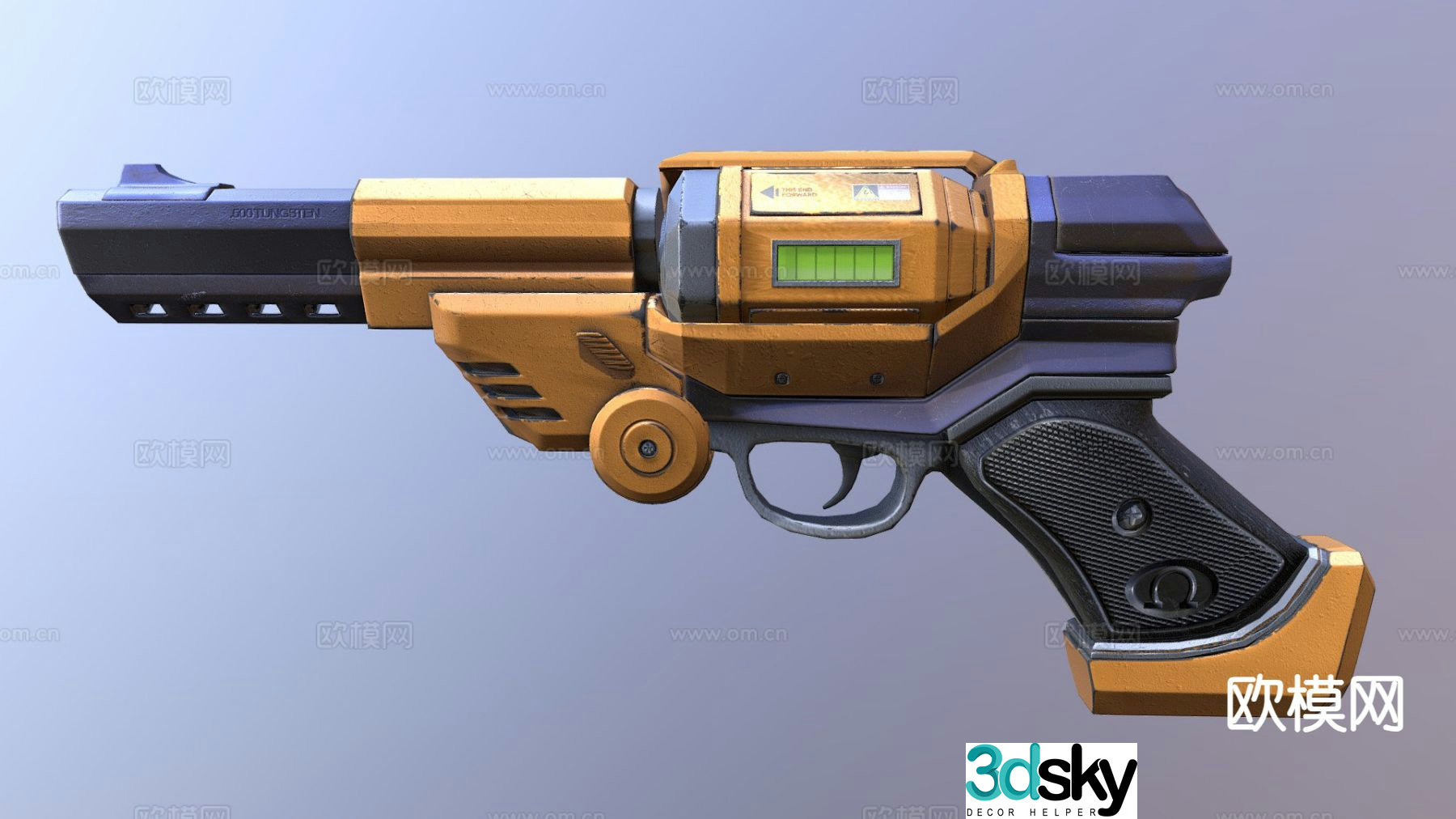 fantasy cartoon pistol 3d model