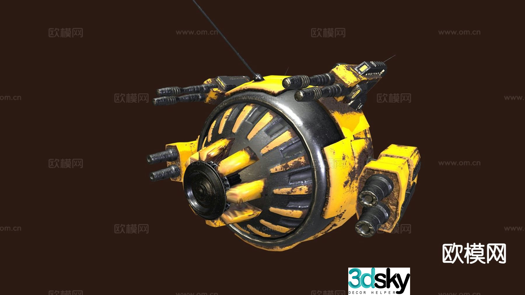 Sci-fi drone DJI drone 3d model