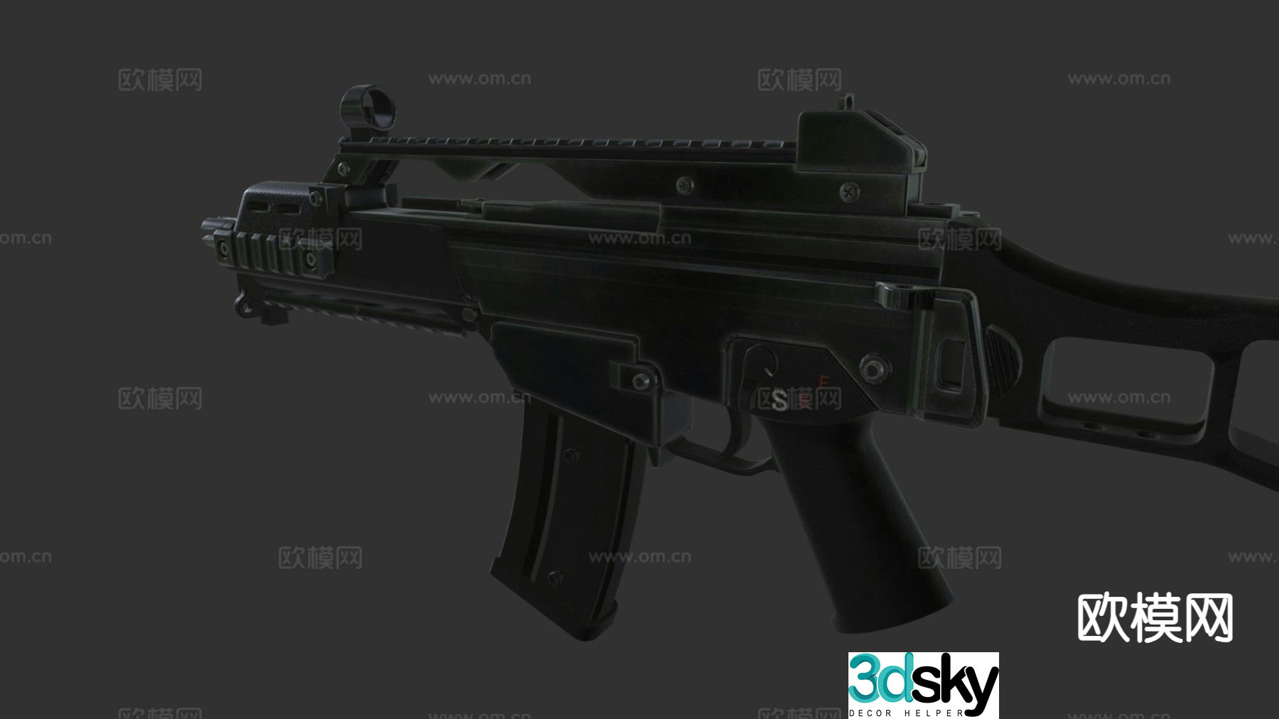 G36C assault rifle gun weapon 3d model