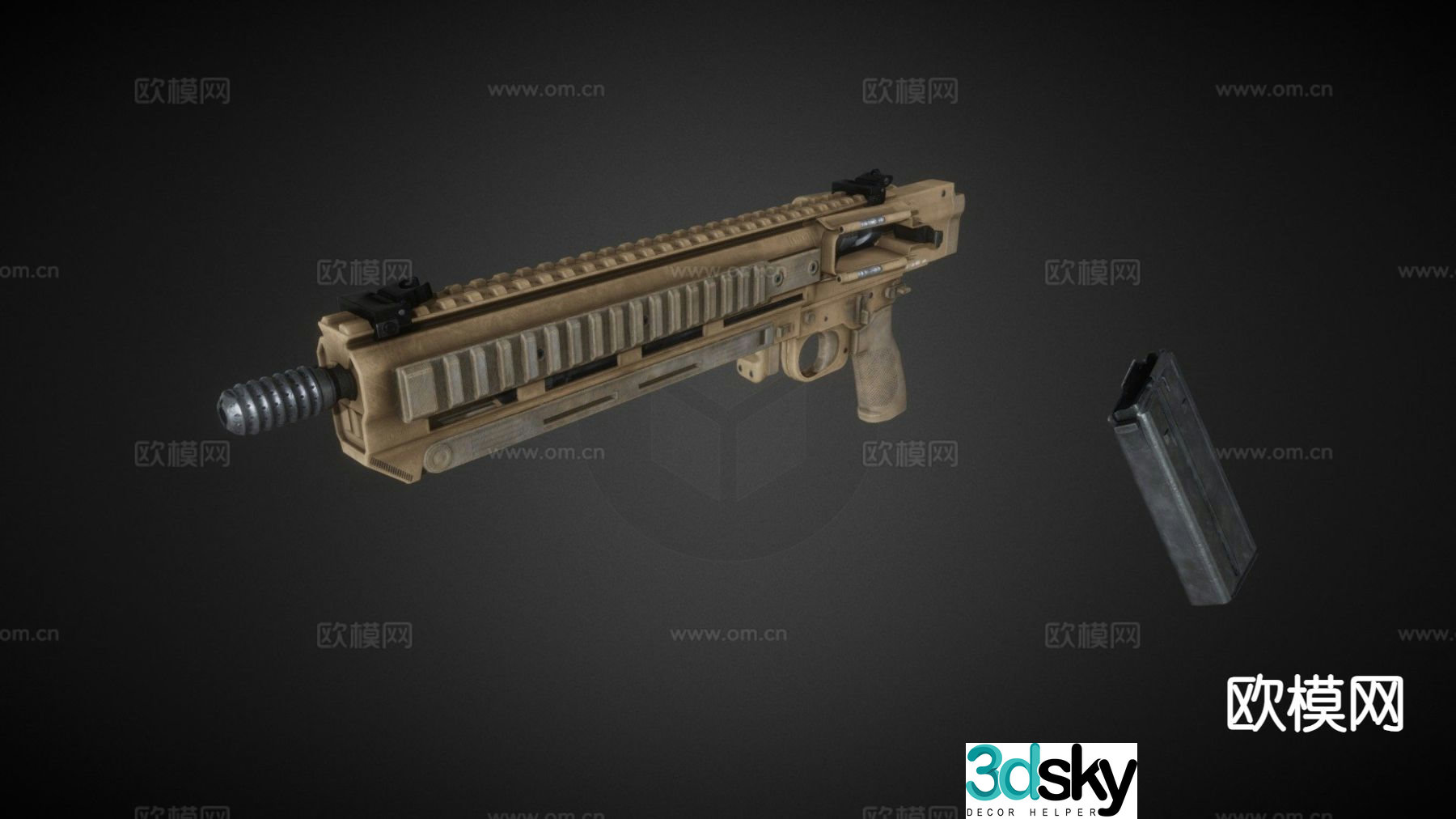 Modern FG42 pistol 3d model
