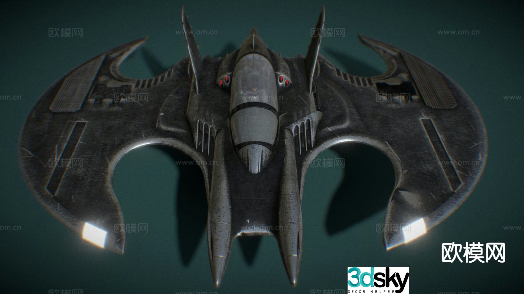 batman battleship aircraft battleship 3d model