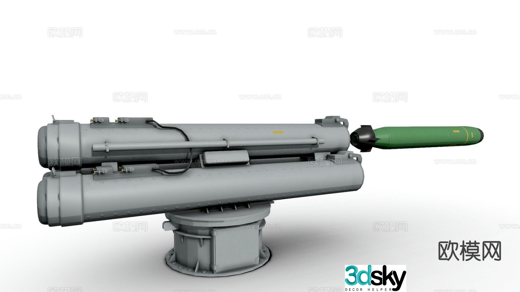 torpedo tube 3d model