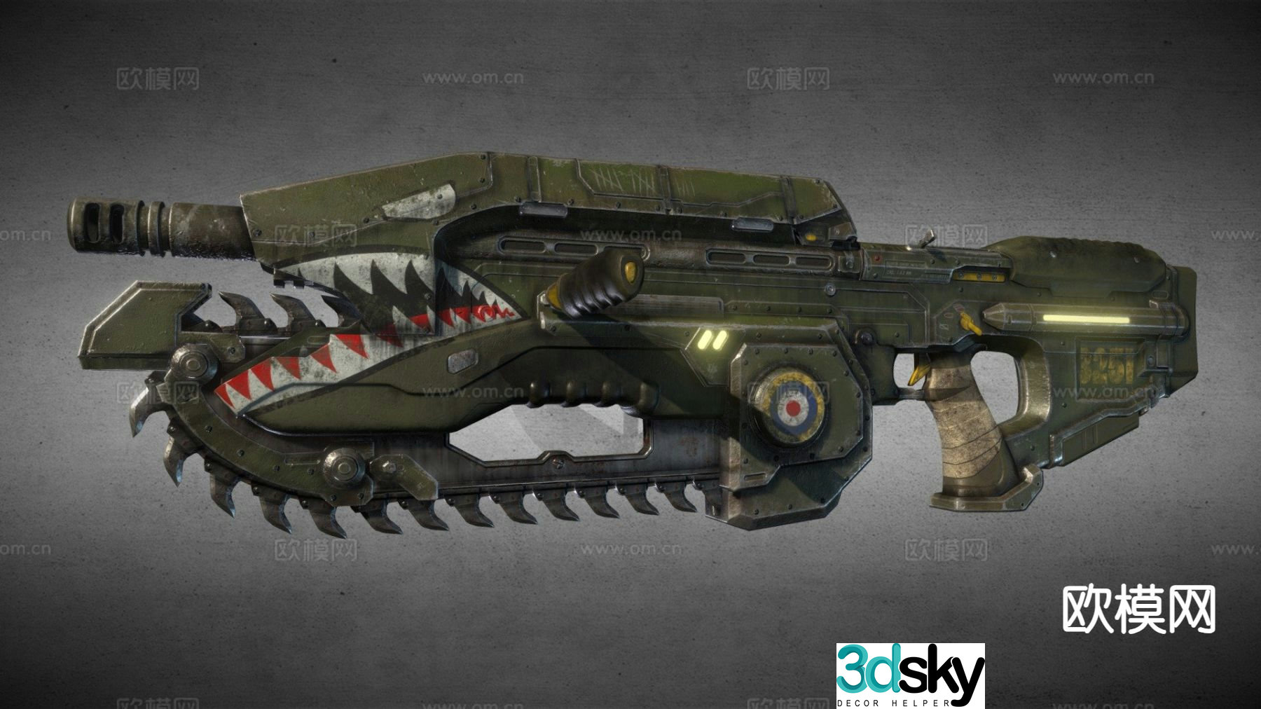Shark gun 3d model