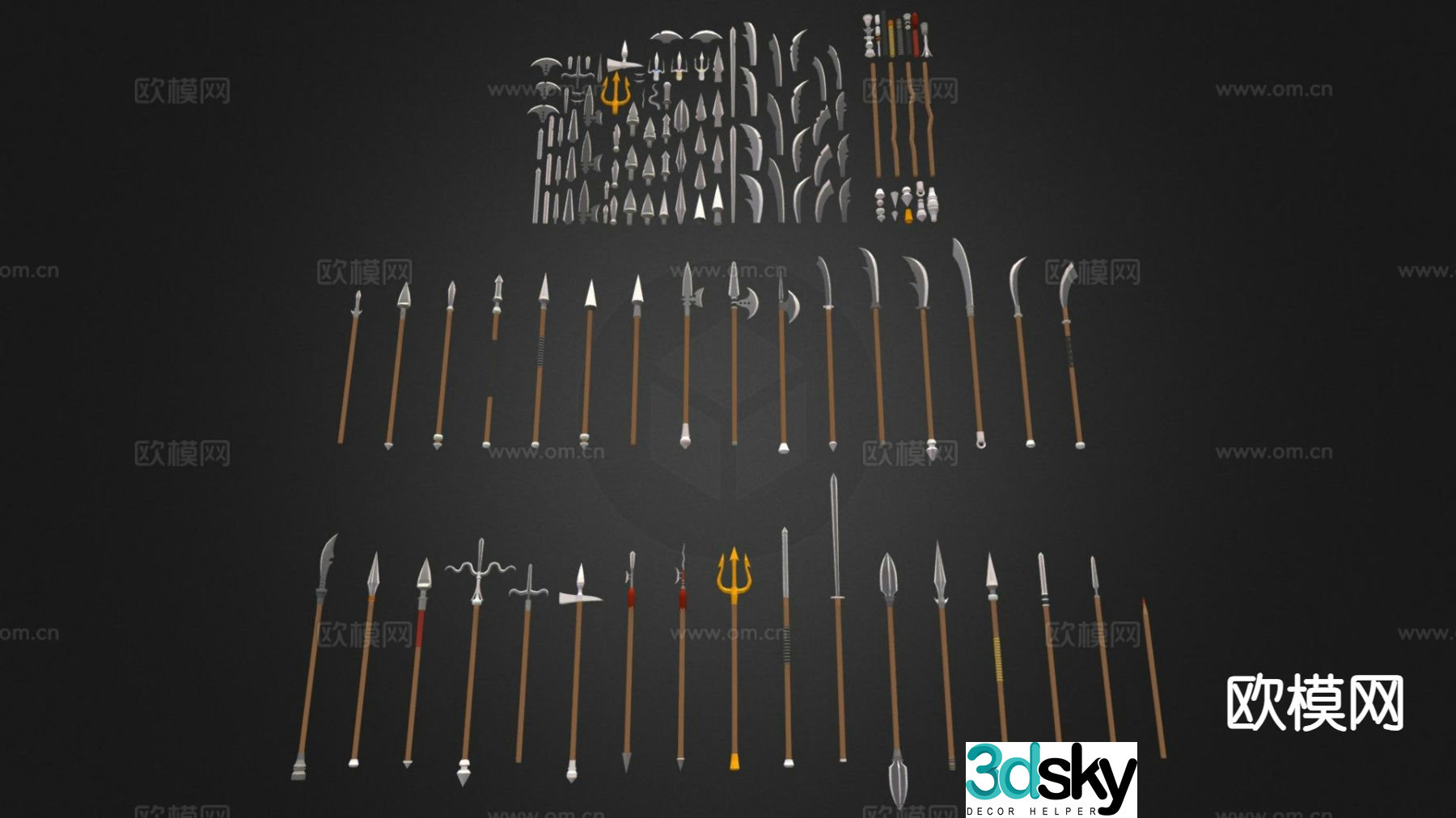 Cold weapon weapon pack cold weapon 3d model