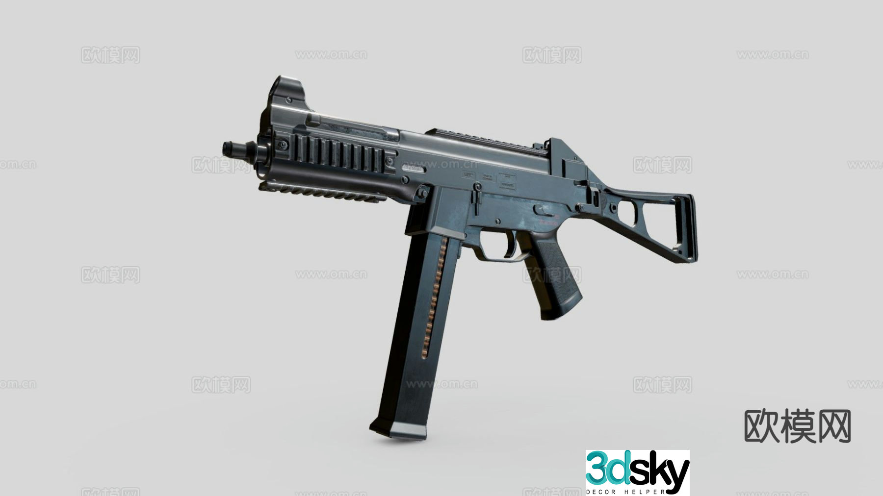 submachine gun 3d model
