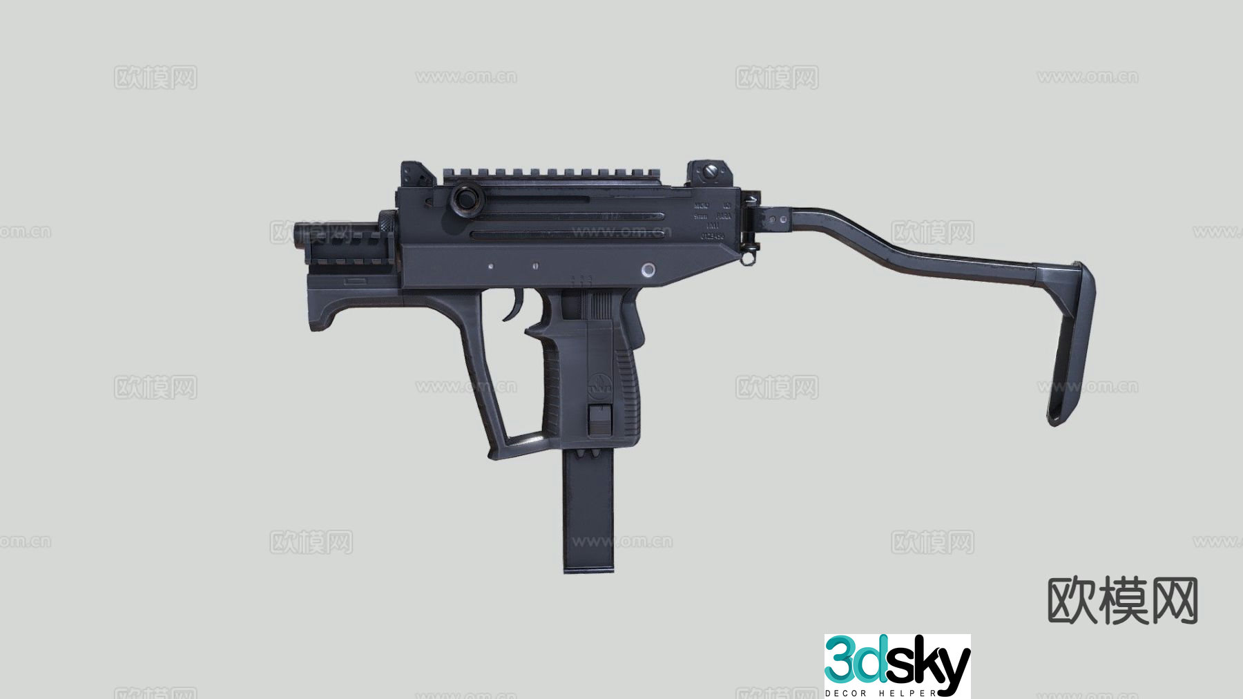 Uzi Pro 9mm submachine gun 3d model