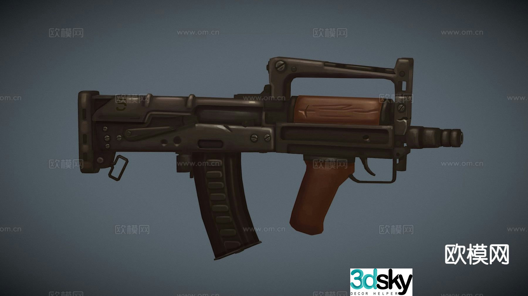 assault rifle gun firearm 3d model