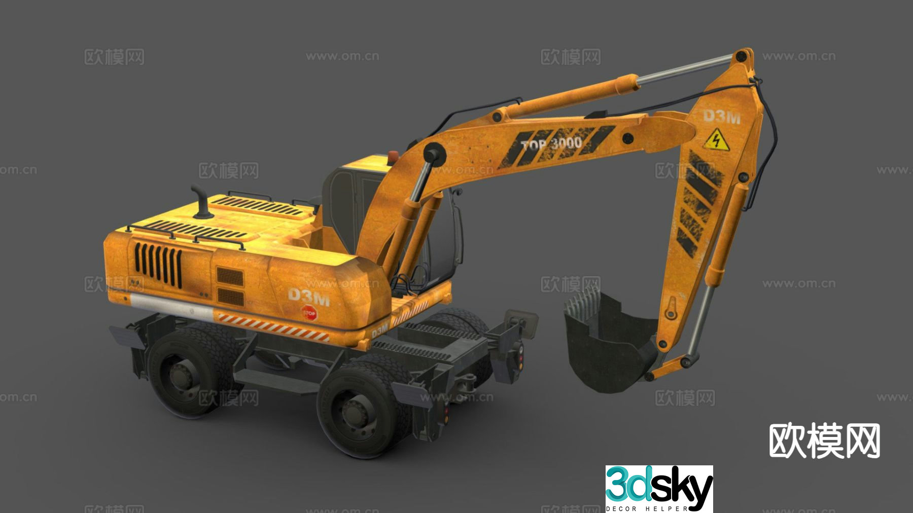 excavator truck 3d model