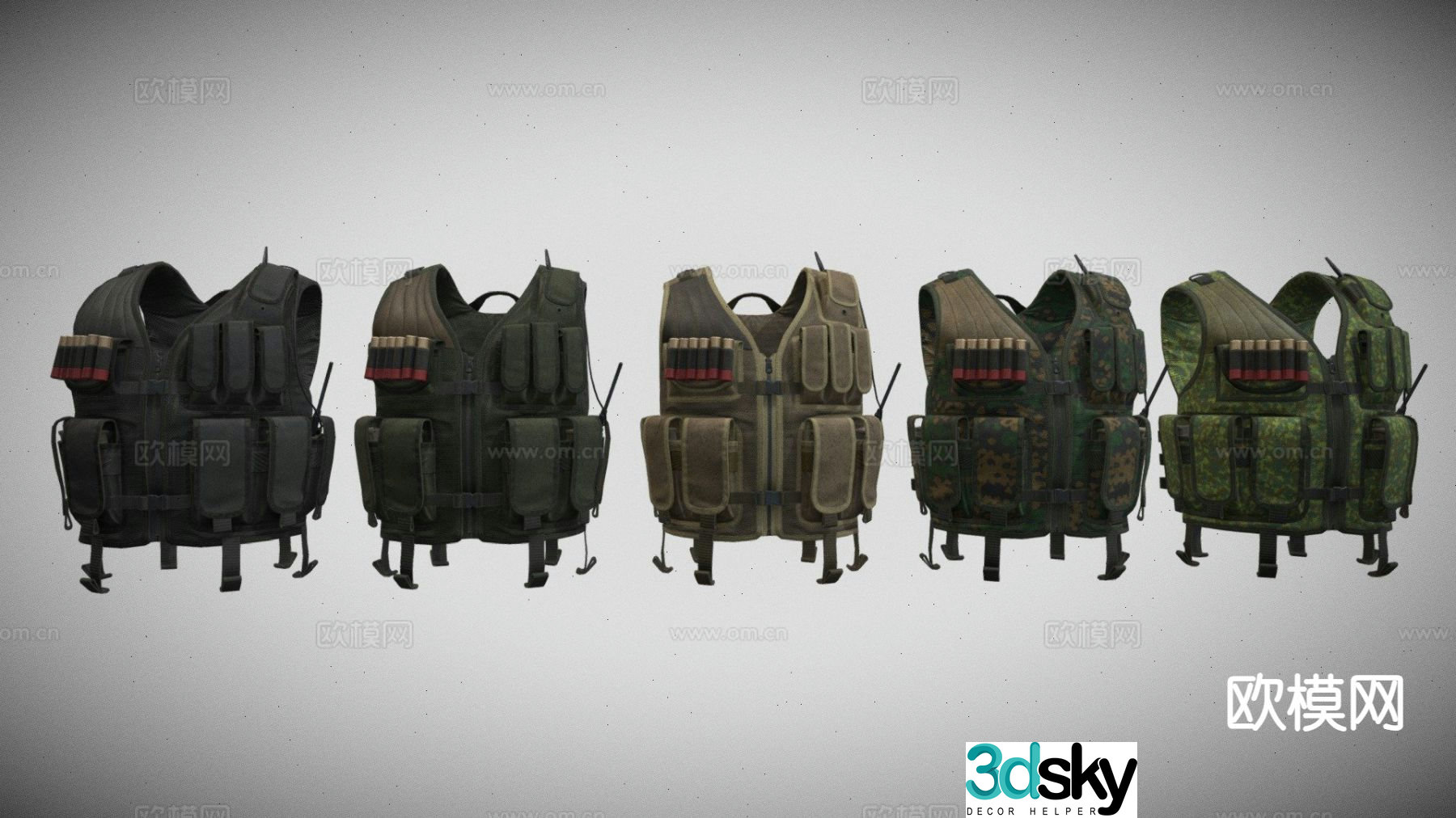 Tactical vest body armor 3d model