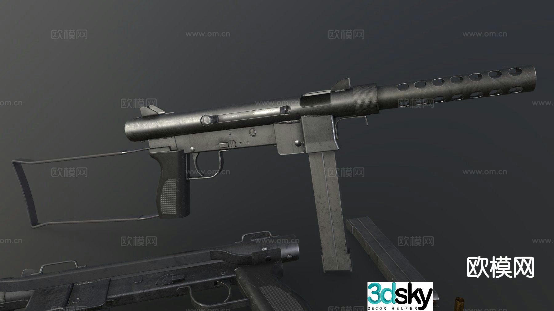 submachine gun 3d model