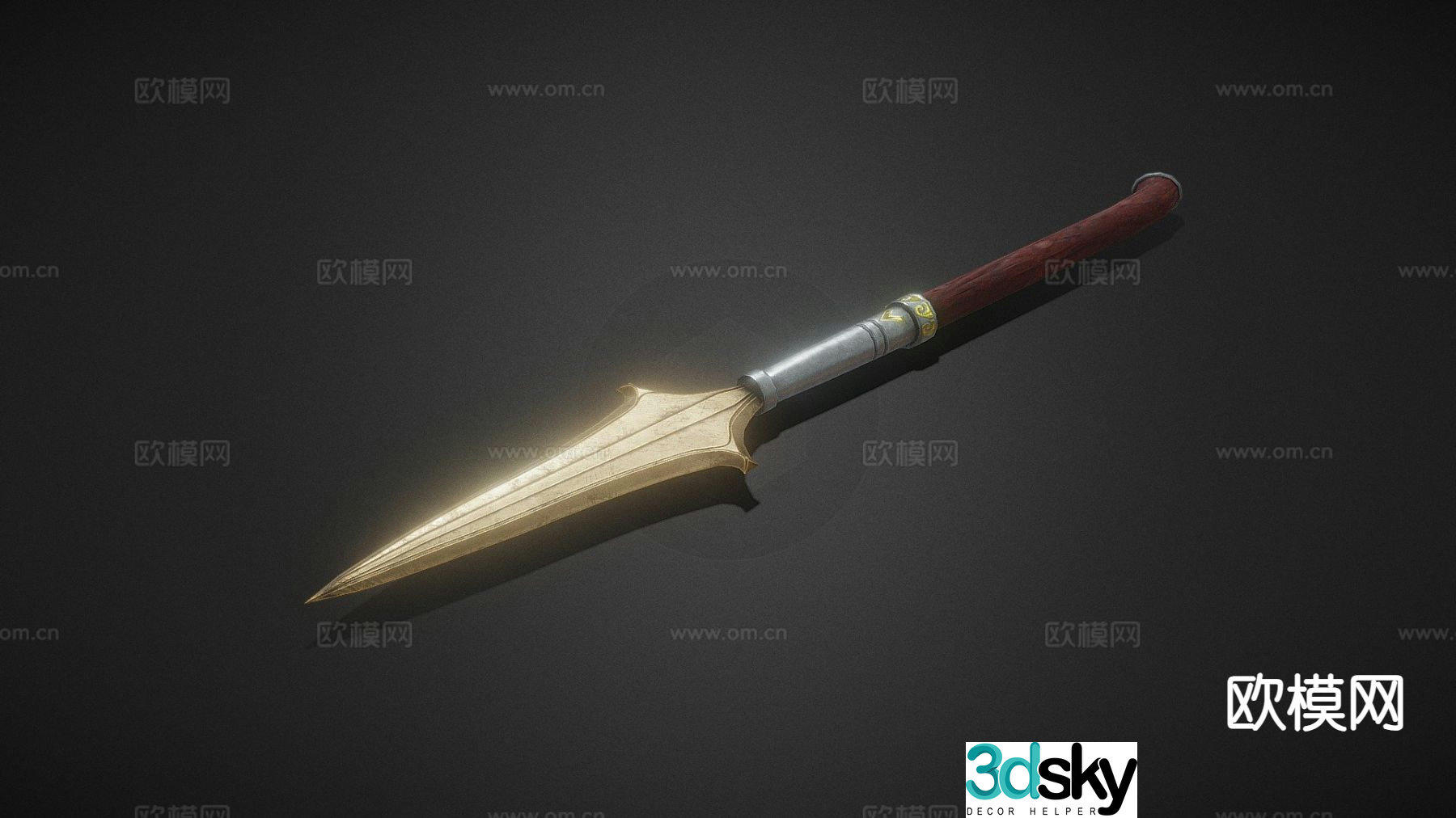 Spear of Spartan Tsar Leonid 3d model