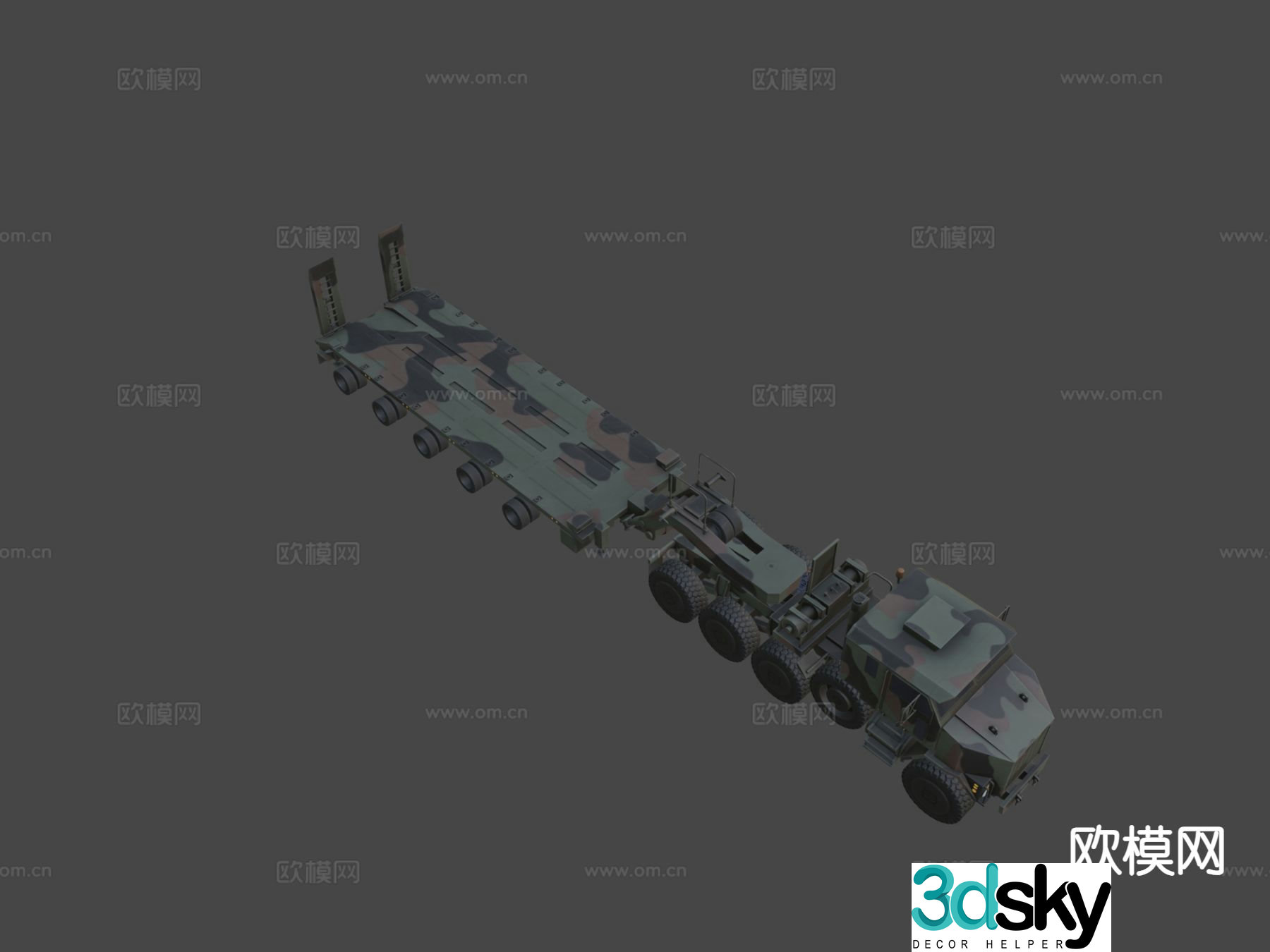 big truck transporter 3d model
