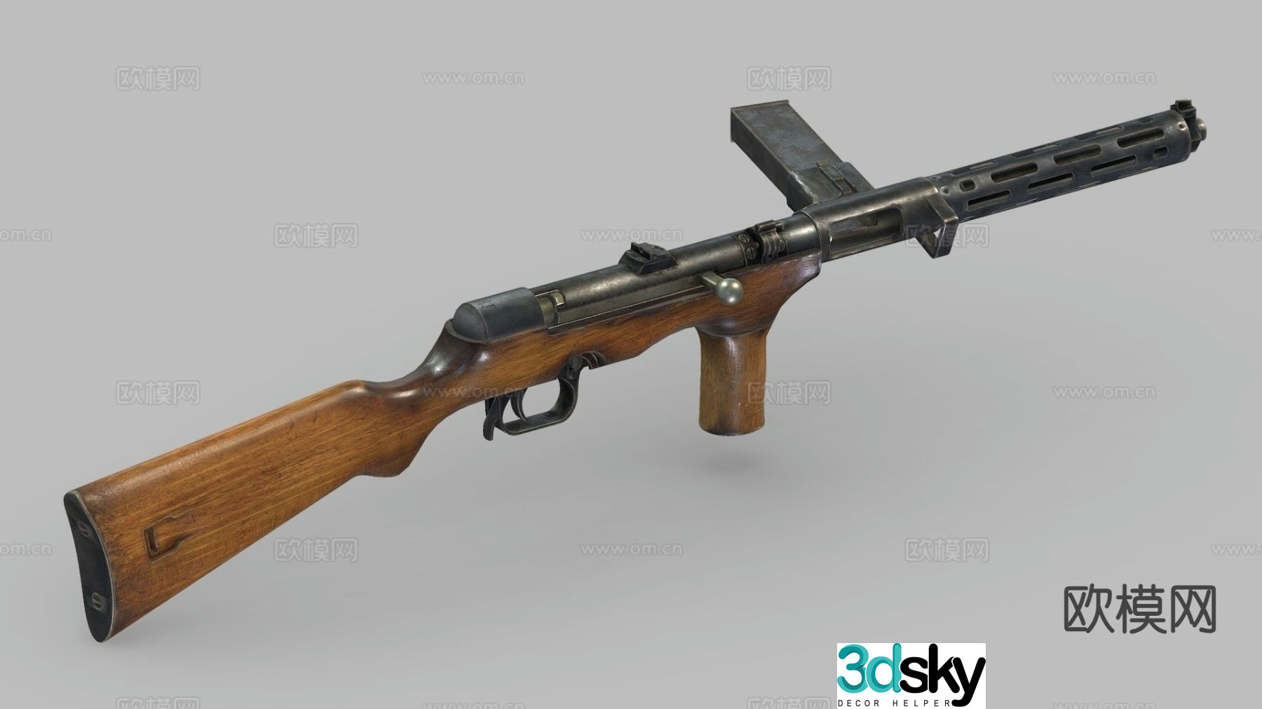 vintage rifle 3d model