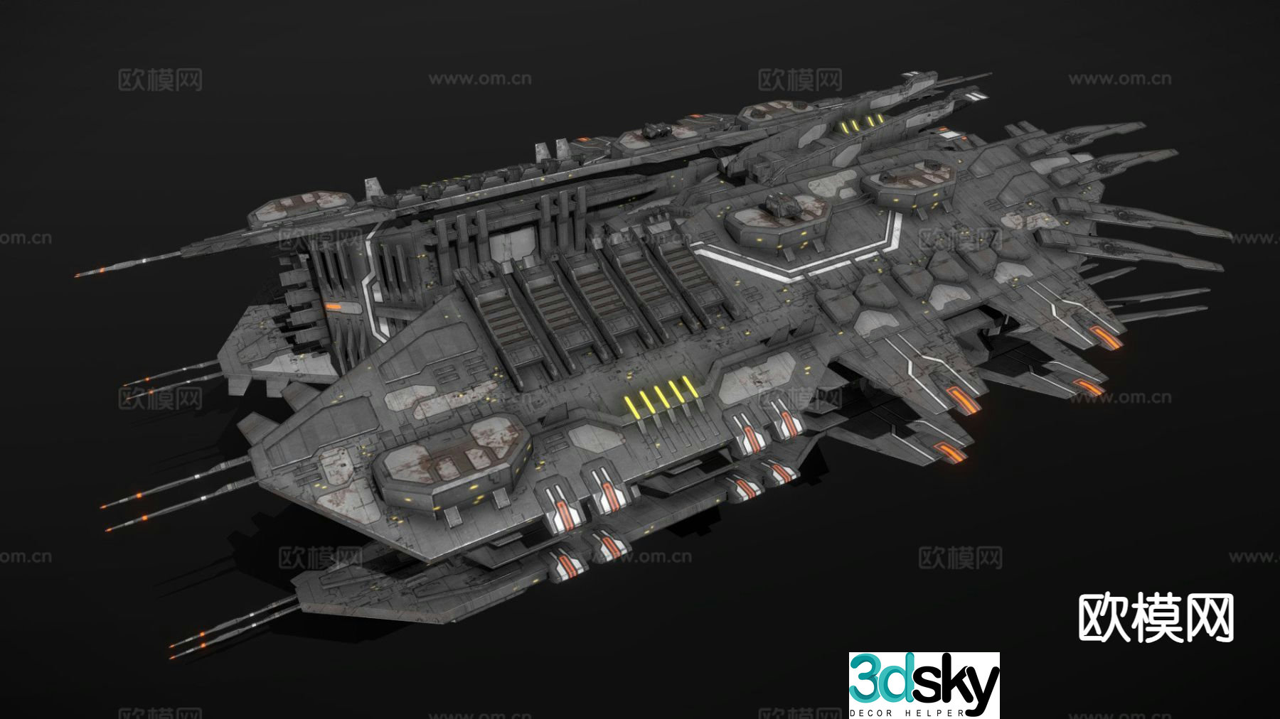Progenitor aircraft carrier game 3d model