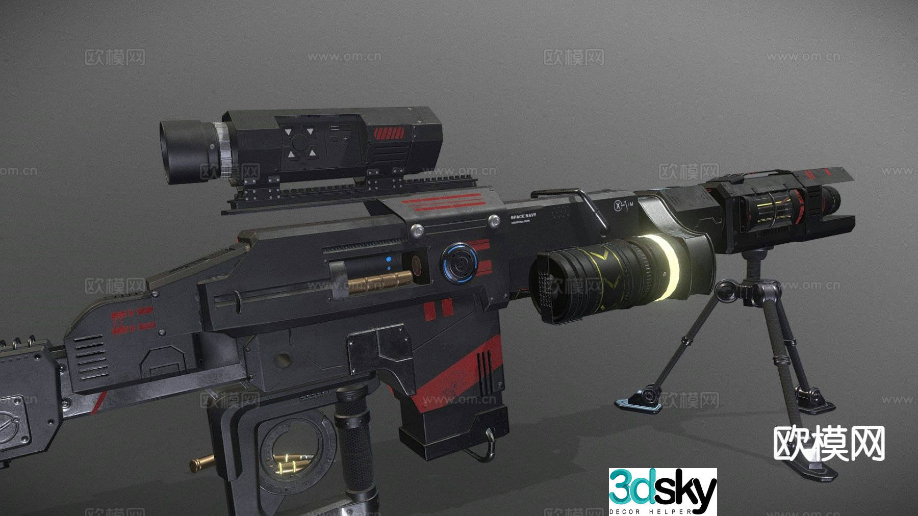 Sniper rifle gun gun gun weapon weapon 3d model