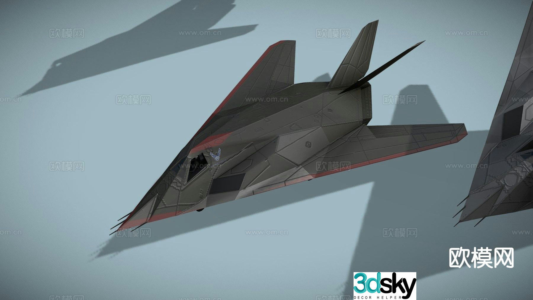 Nighthawk fighter jet 3d model