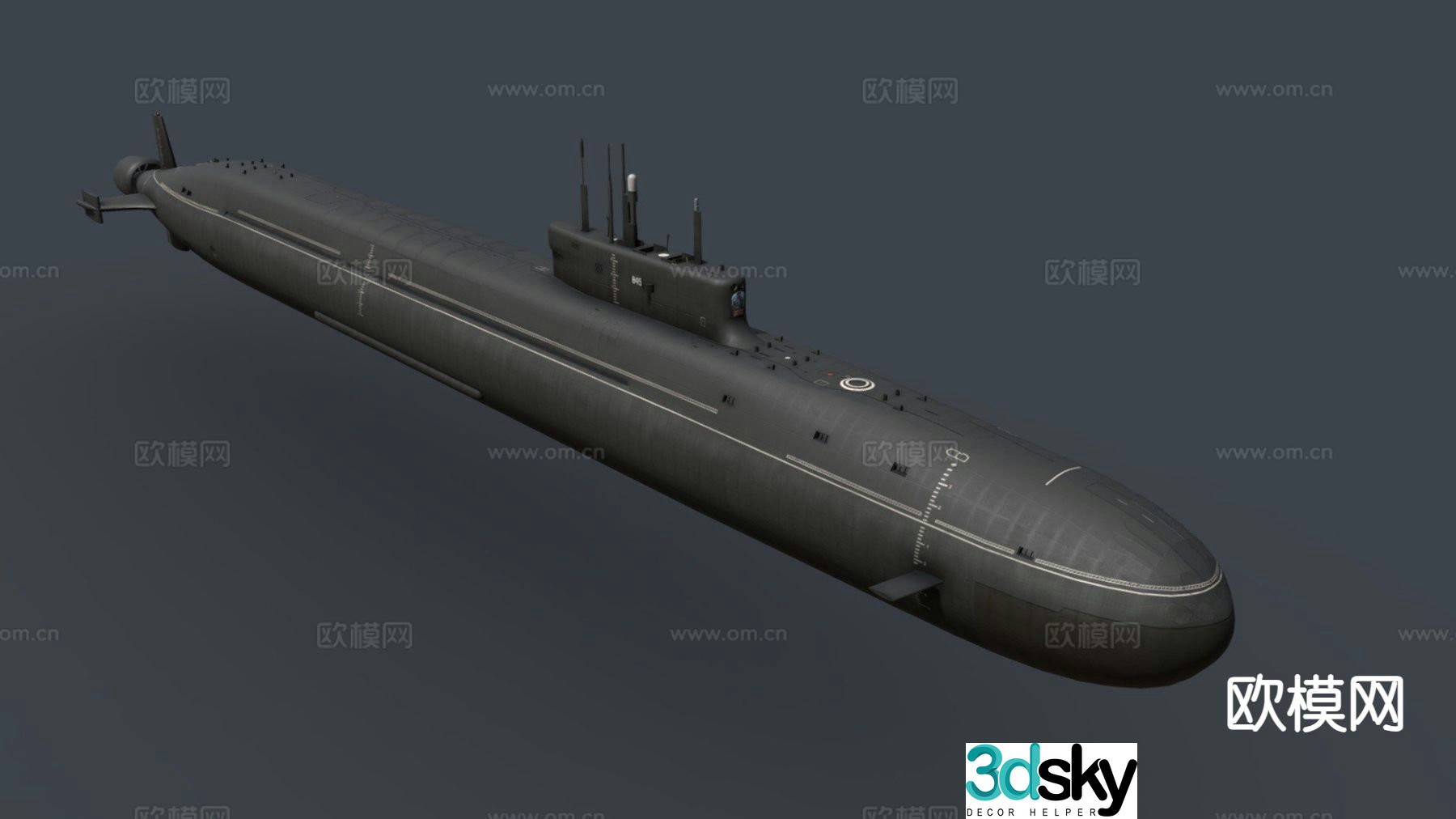 Borei A-class submarine 3d model
