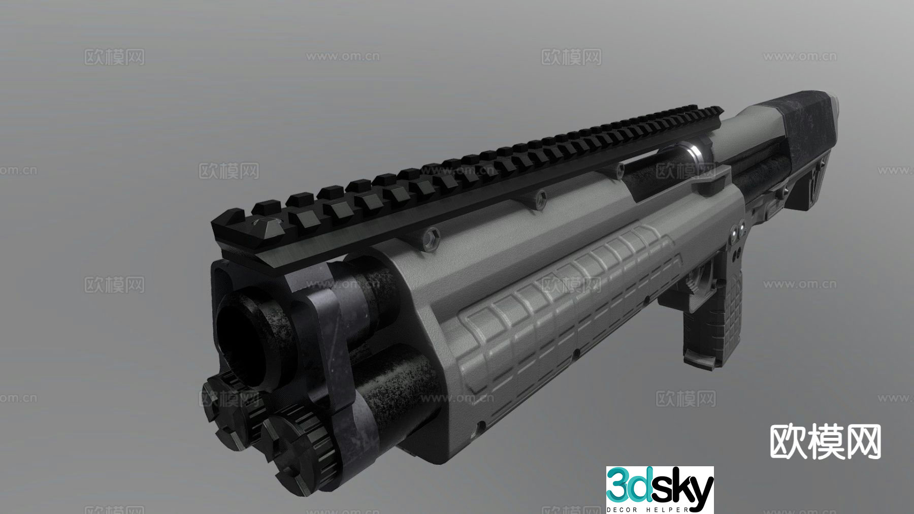sci-fi pistol 3d model