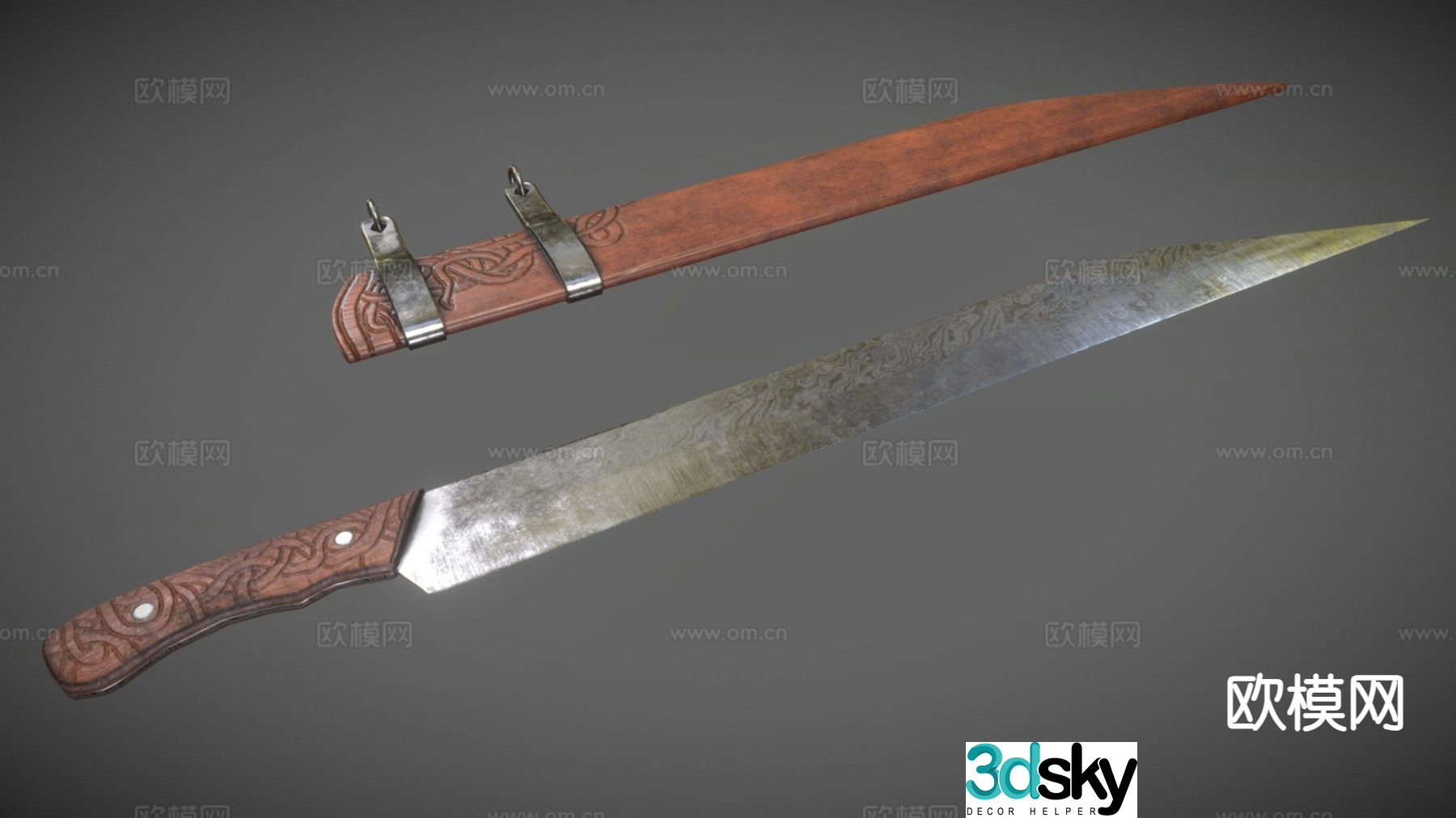 Knife scabbard 3d model