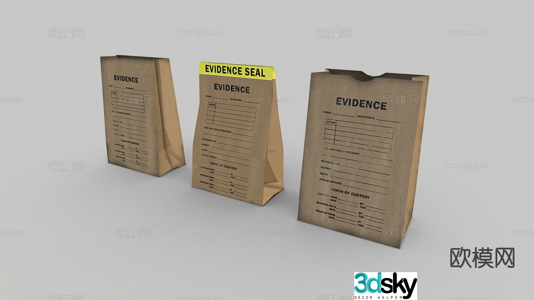 evidence bag 3d model