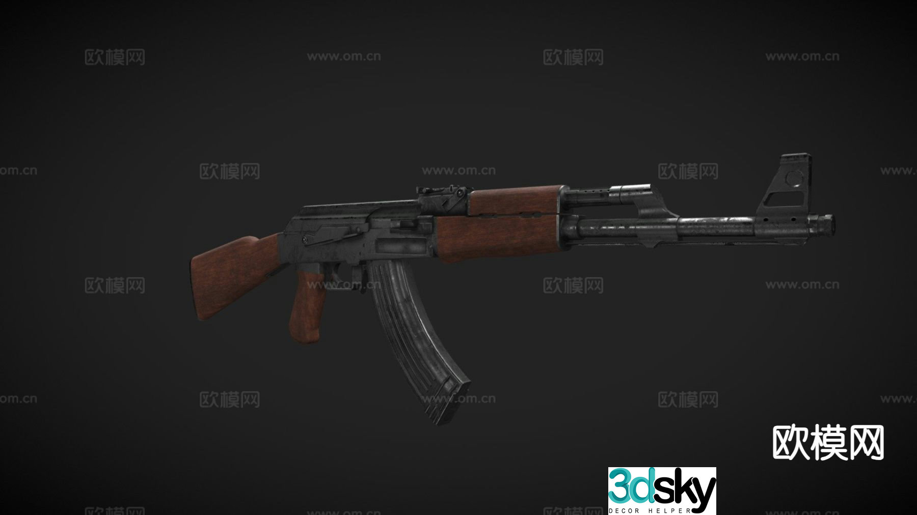 AK-47 rifle 3d model