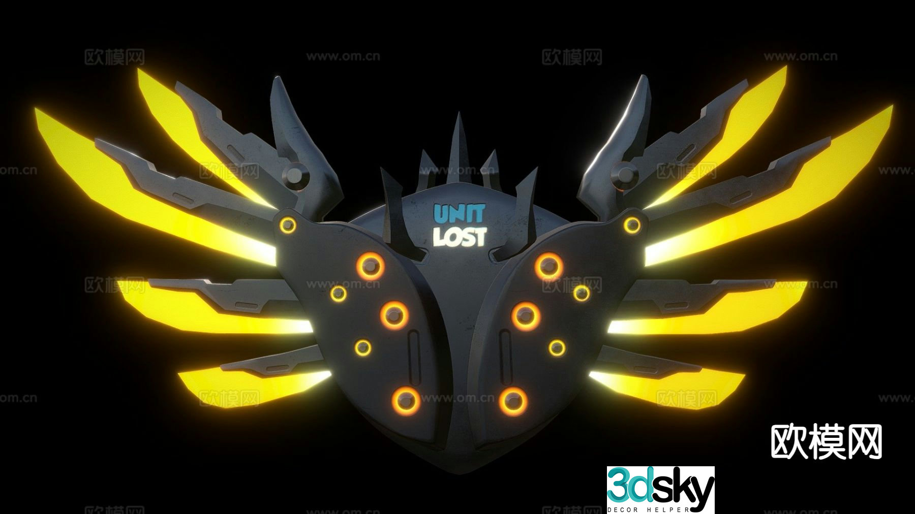 unit missing shield 3d model