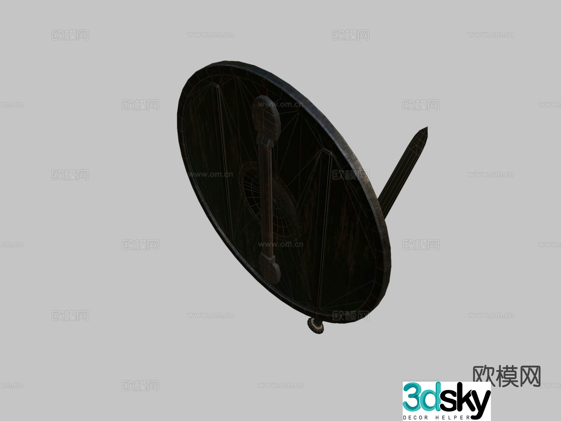 shield sword 3d model