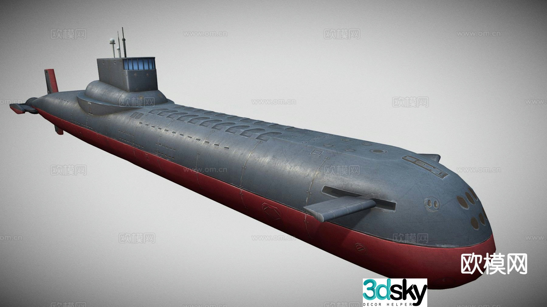 Nuclear submarine 3d model