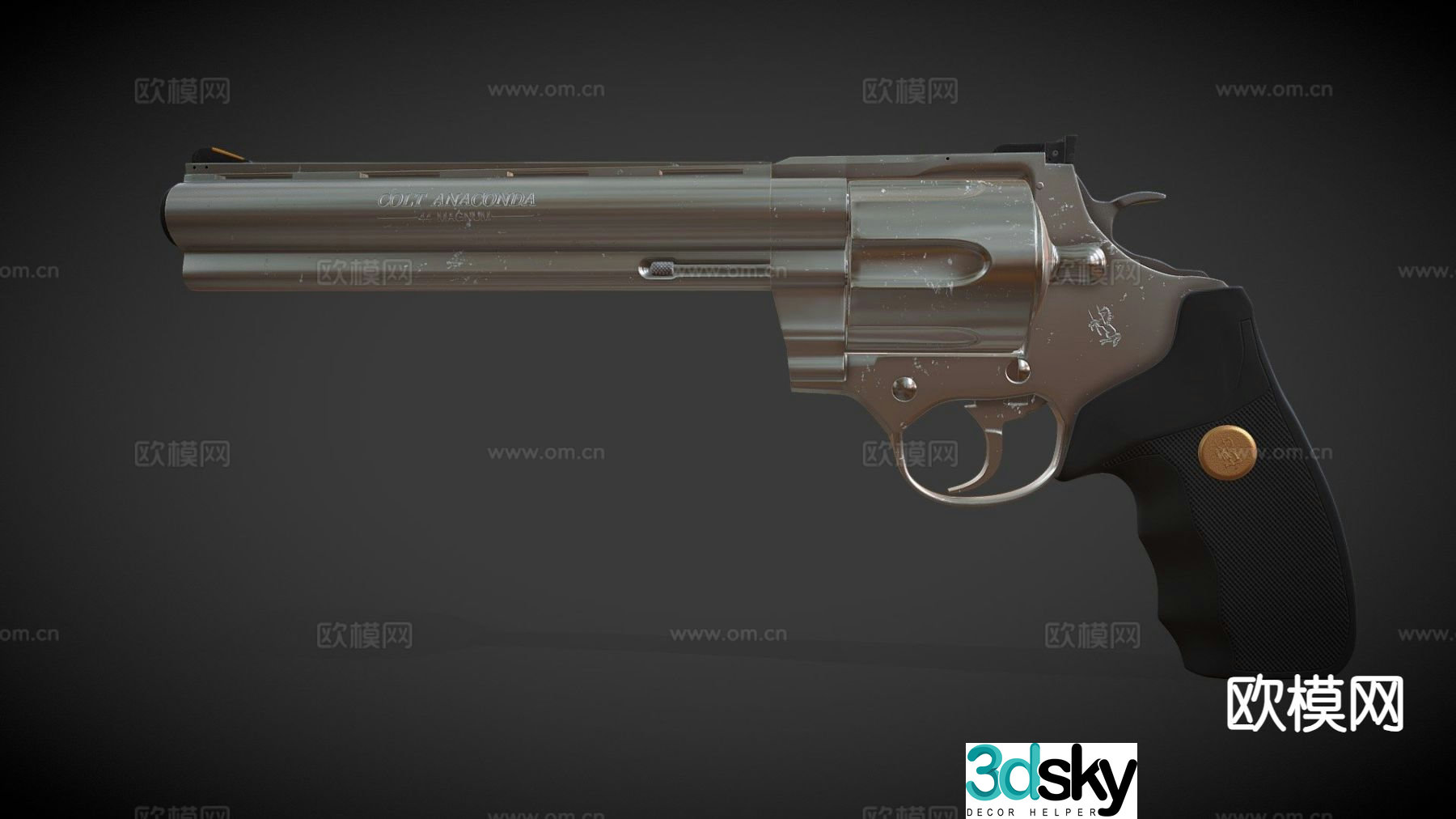 revolver 3d model