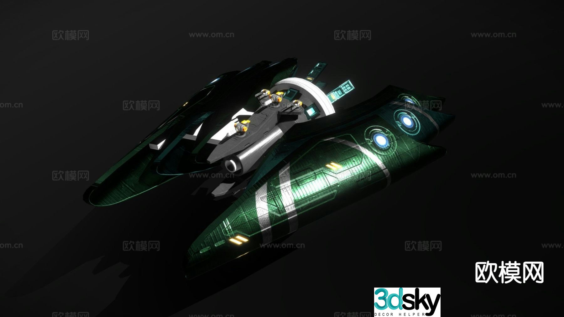 Ankla alien battleship 3d model