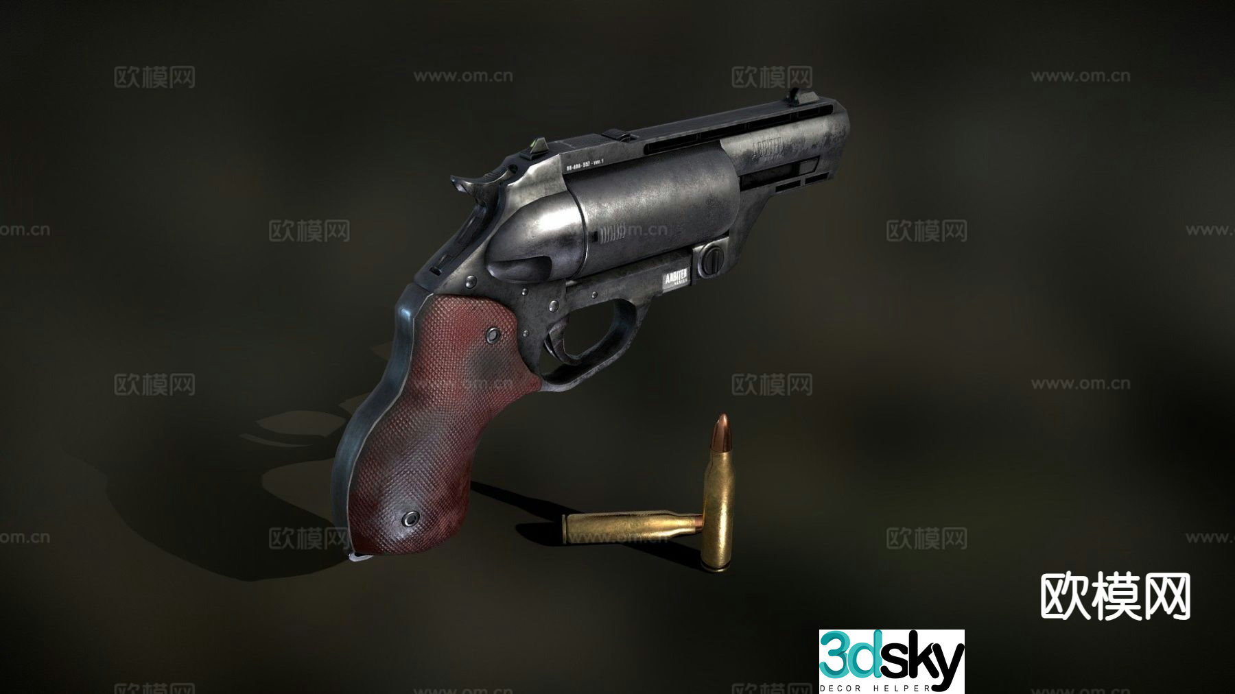 revolver 3d model