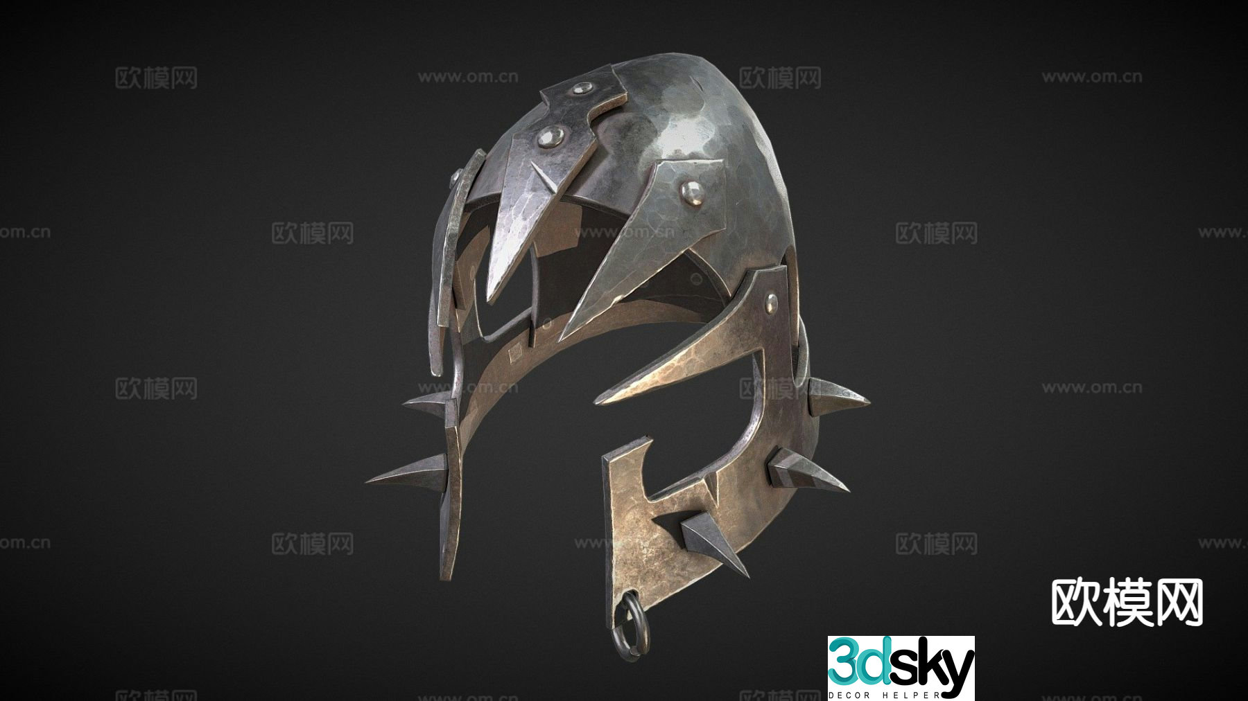 Orc helmet 3d model
