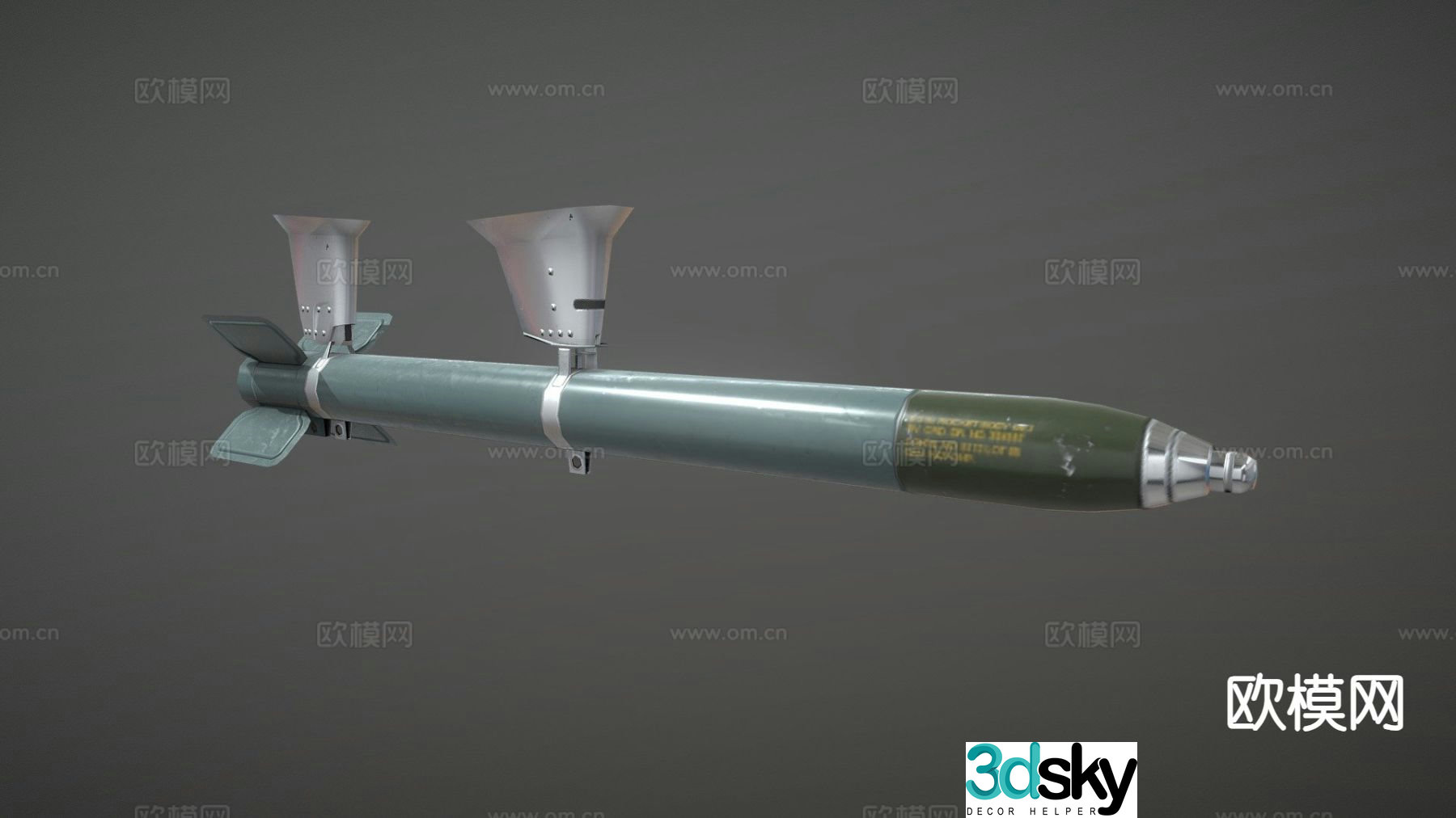 rocket launcher missile weapon 3d model