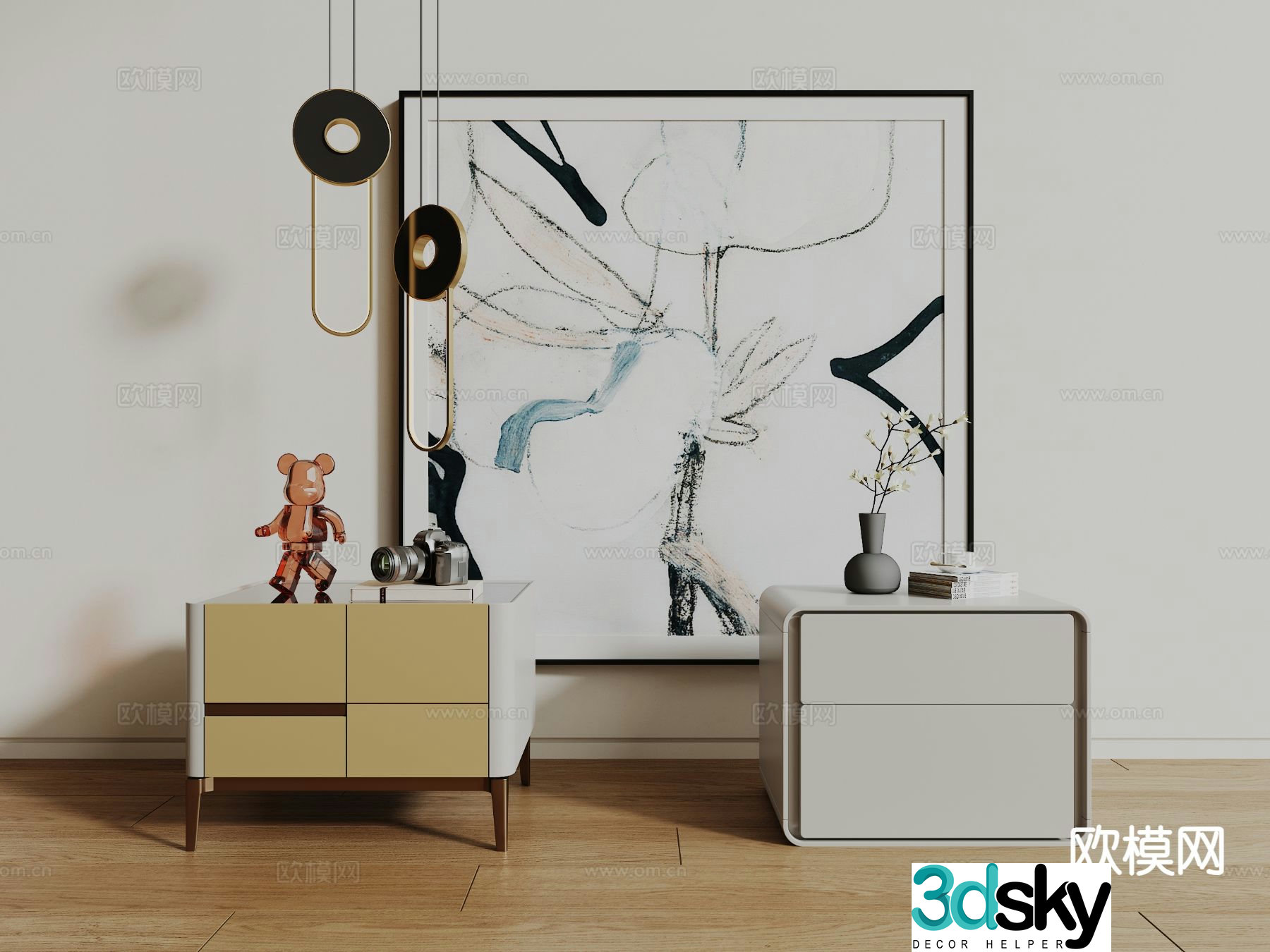 bedside table 3d model