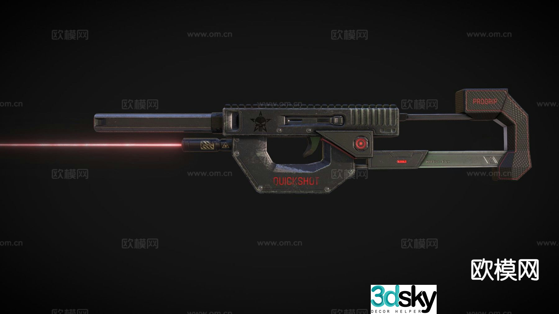 QUICKSHOT gun game weapon 3d model